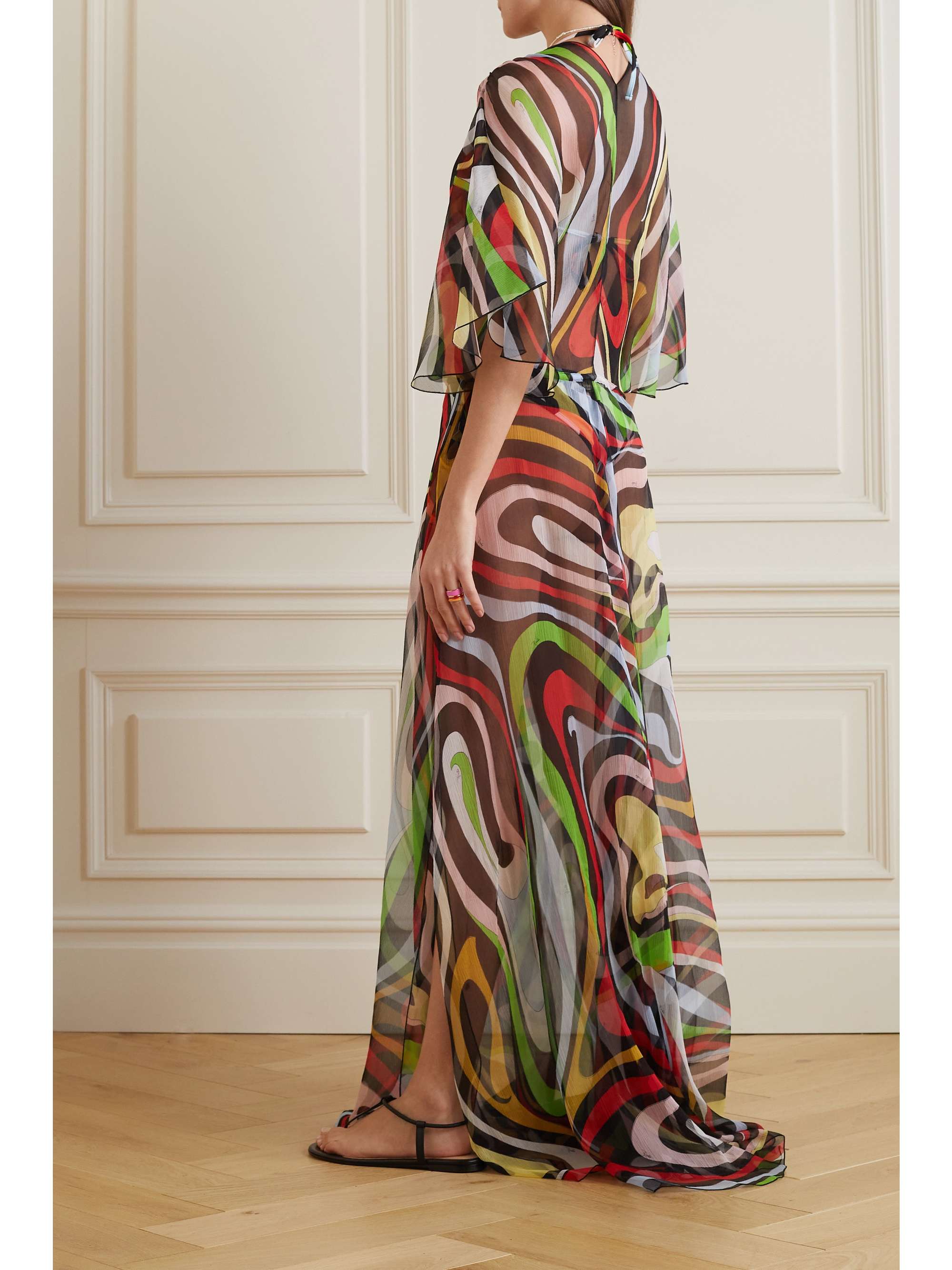 PUCCI Marmo silk-crepe robe | NET-A-PORTER