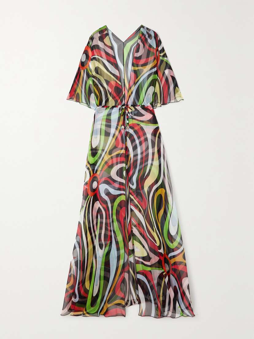 PUCCI Marmo Silk-crepe Robe