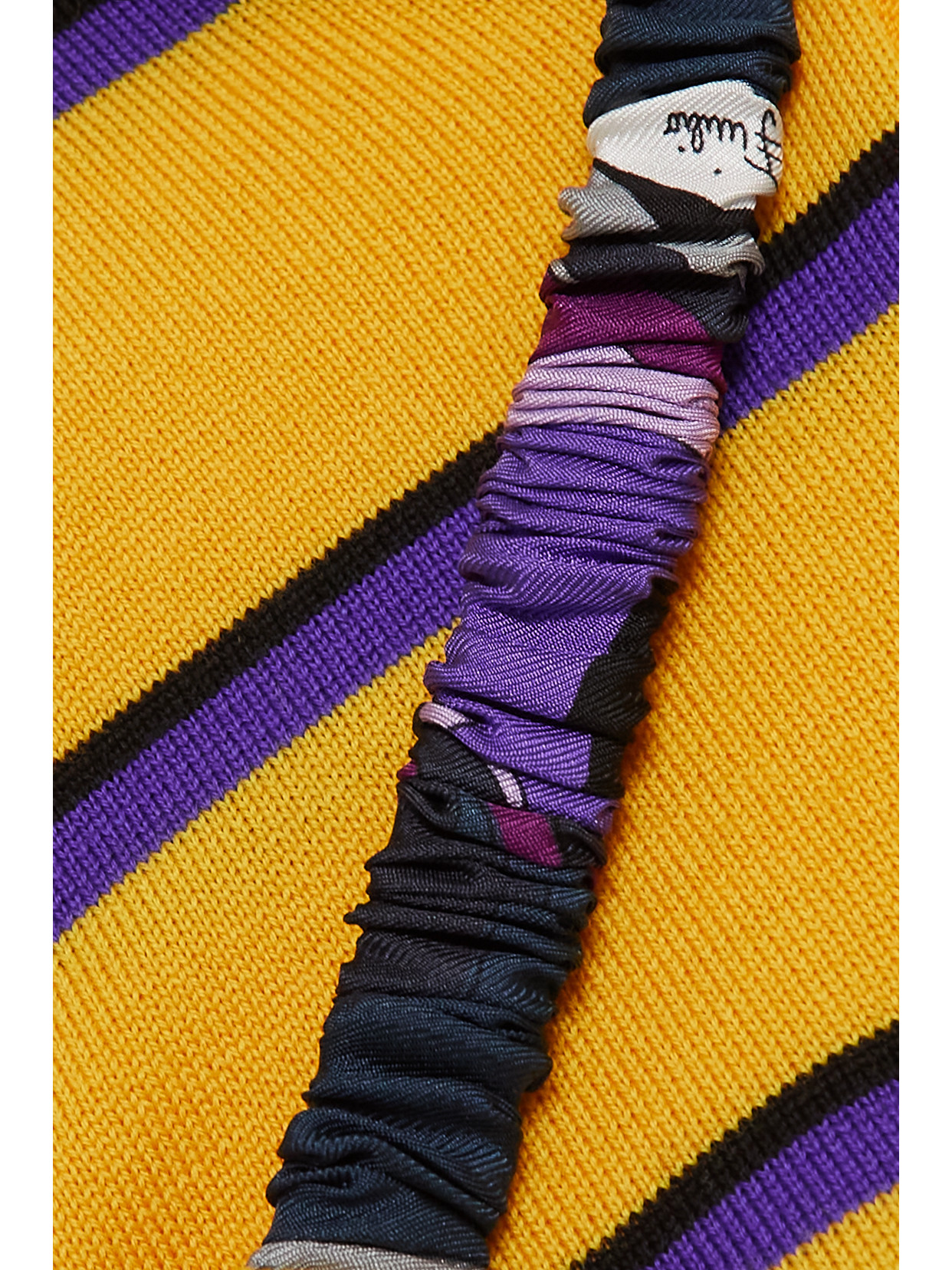 Pucci - Cropped Open-Back Silk-Trimmed Striped Sweater