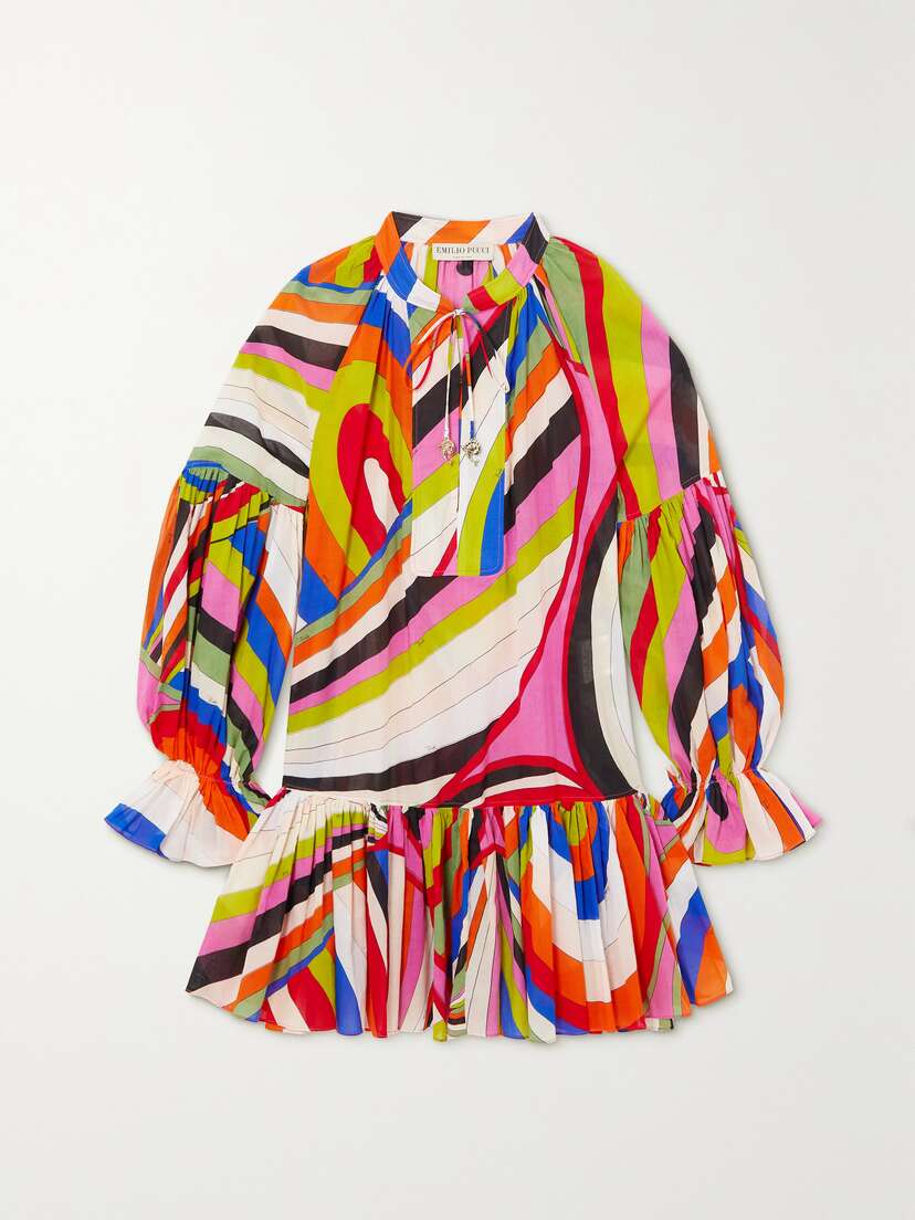 PUCCI Printed Cotton Mini Dress