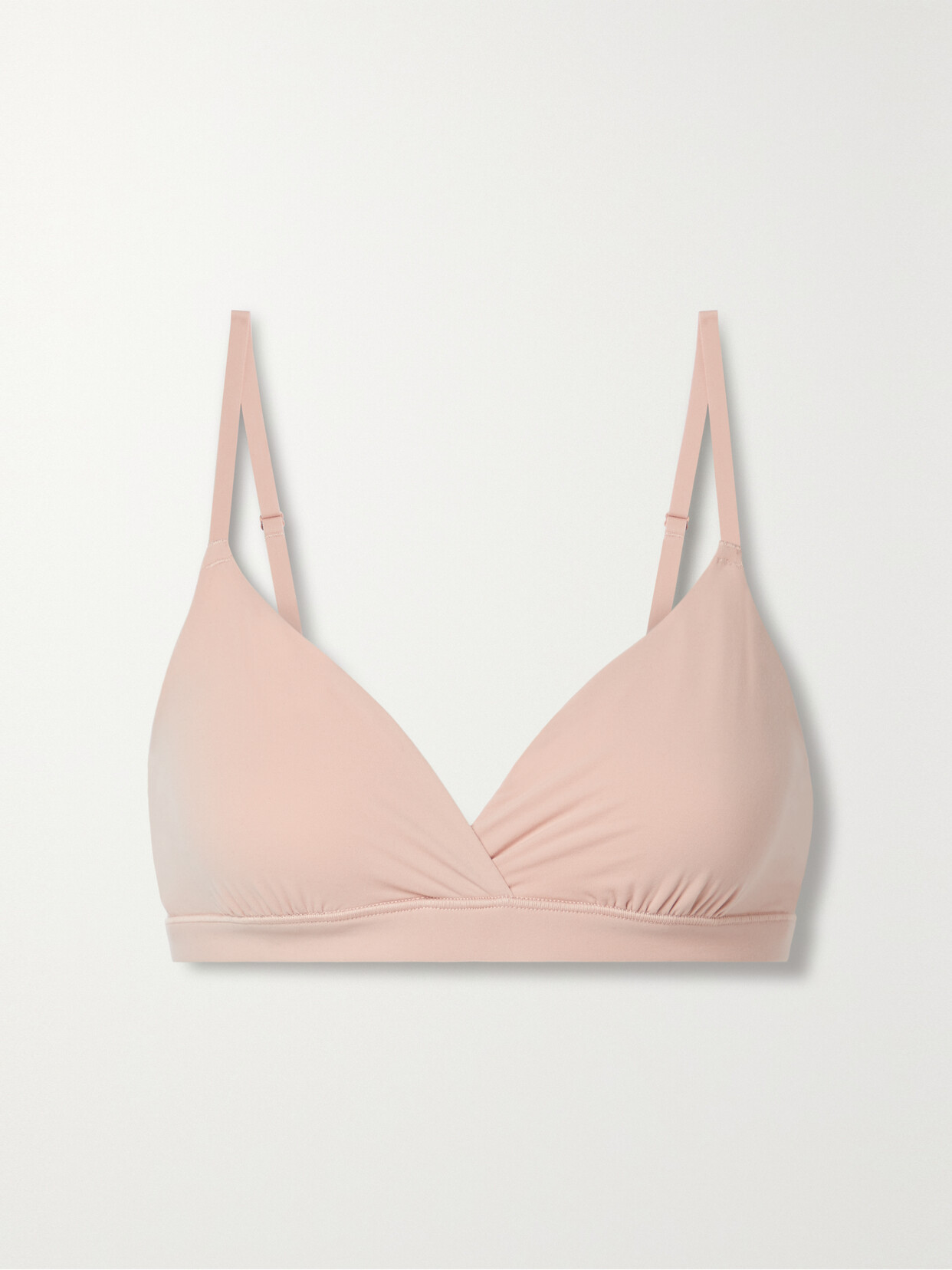 Skims Fits Everybody Wrap-effect Triangle Bralette In Neutrals