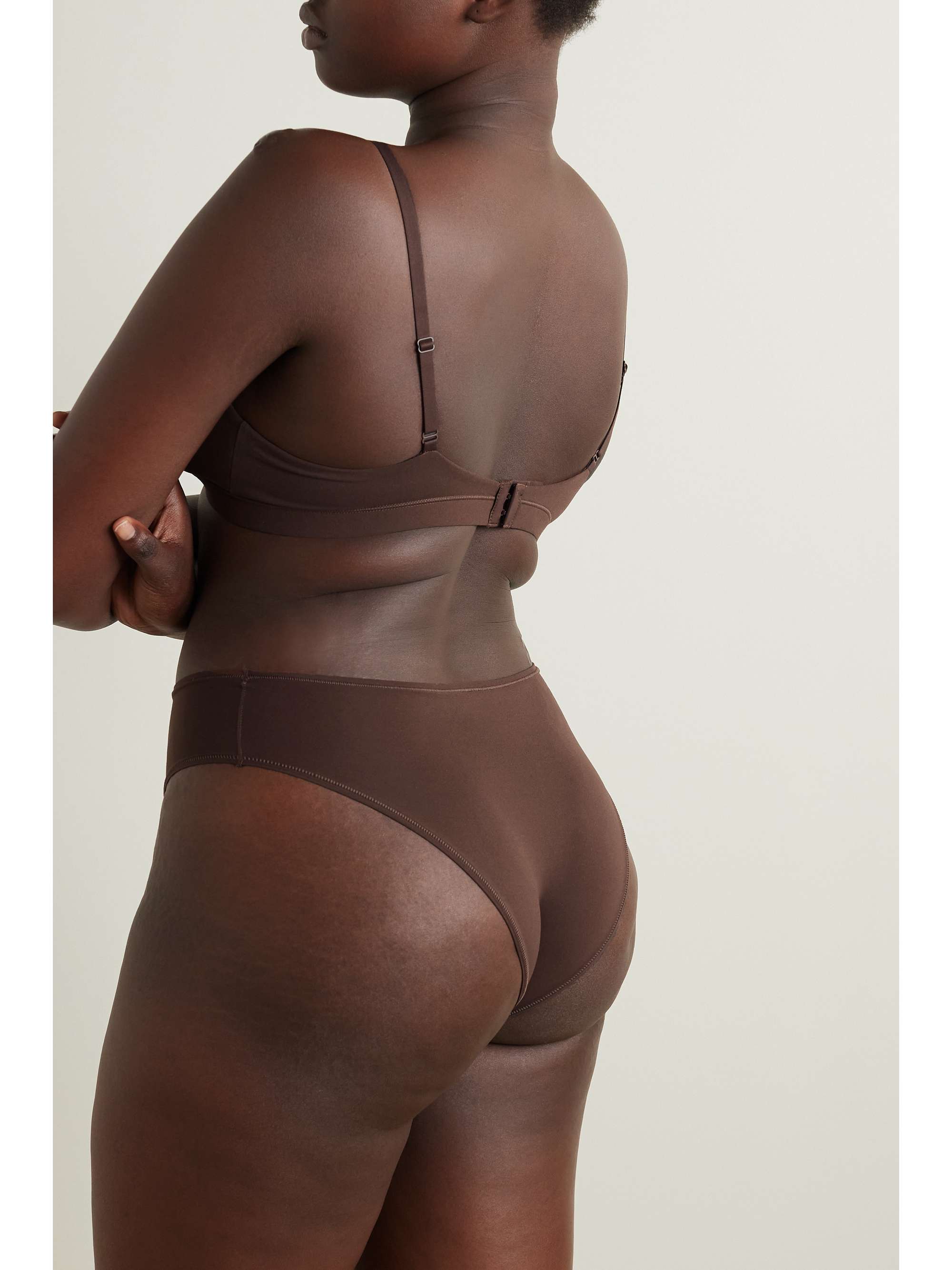 SKIMS Fits Everybody wrap-effect triangle bralette - Sienna