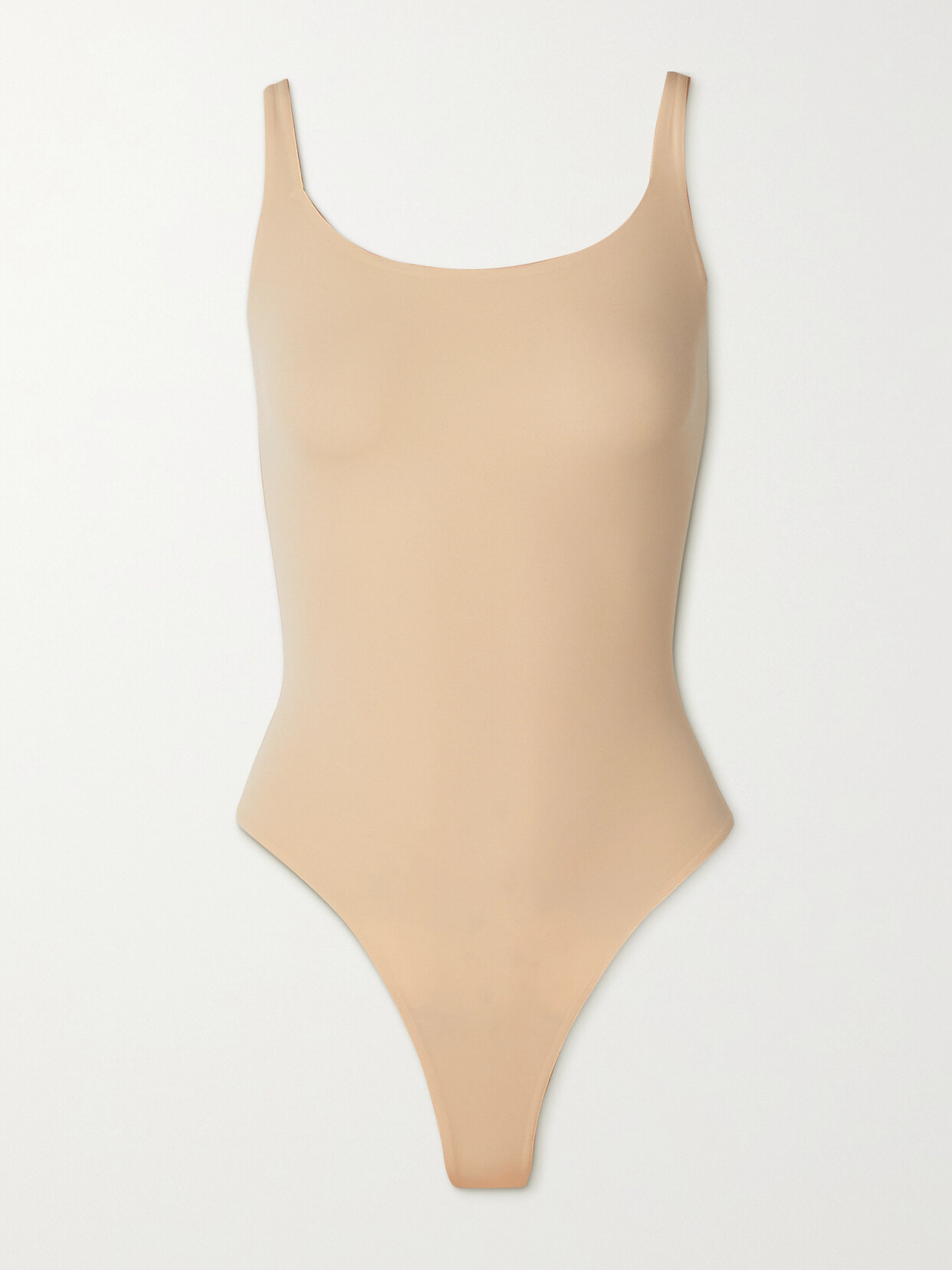 Shop Skims Fits Everybody Square Neck Bodysuit In Neutrals