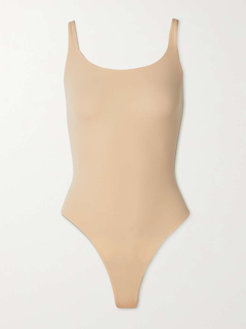Skims Fits Everybody Square Neck Bodysuit - Sand