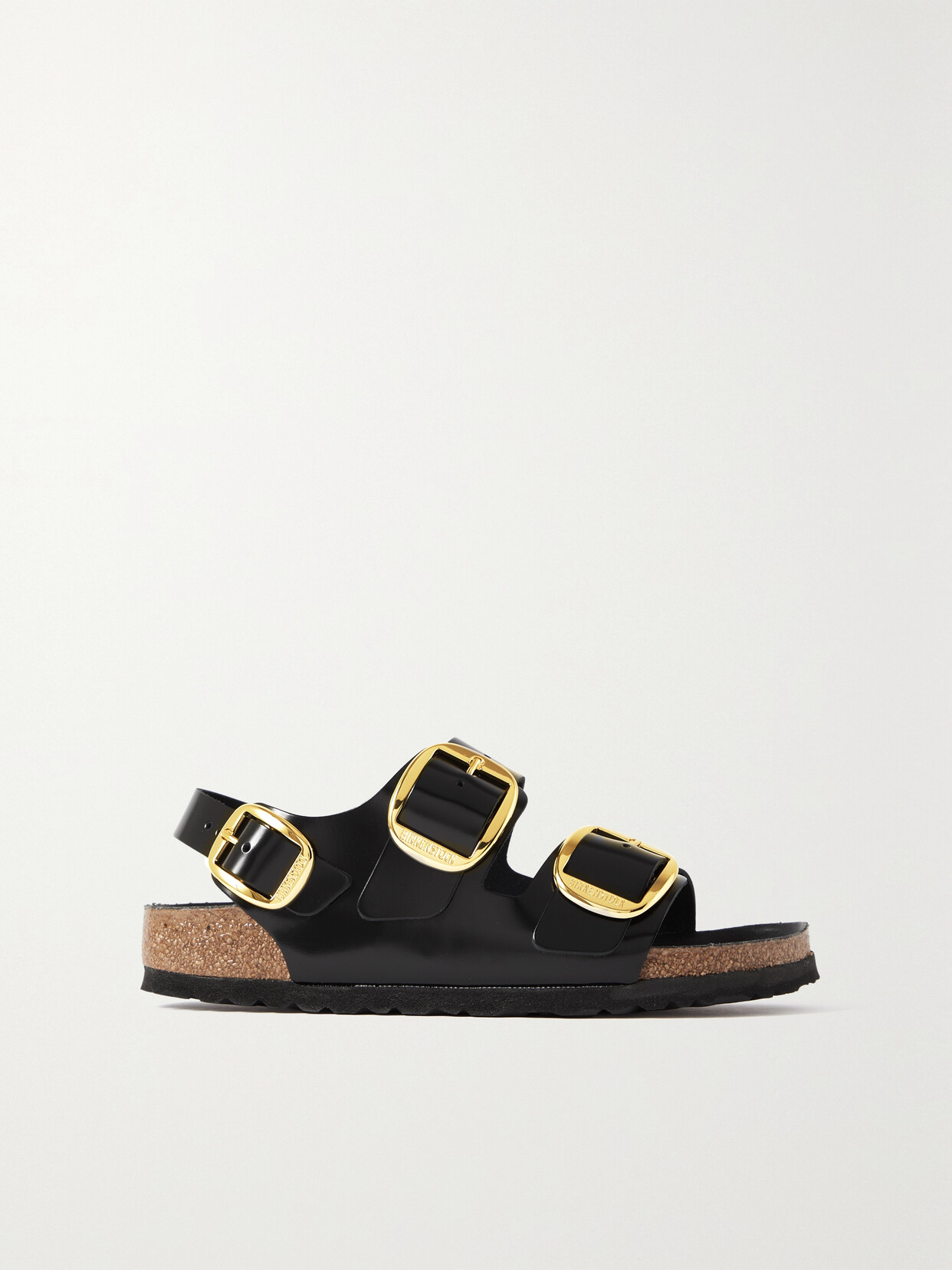 Birkenstock - Milano Glossed-leather Slingback Sandals - Black