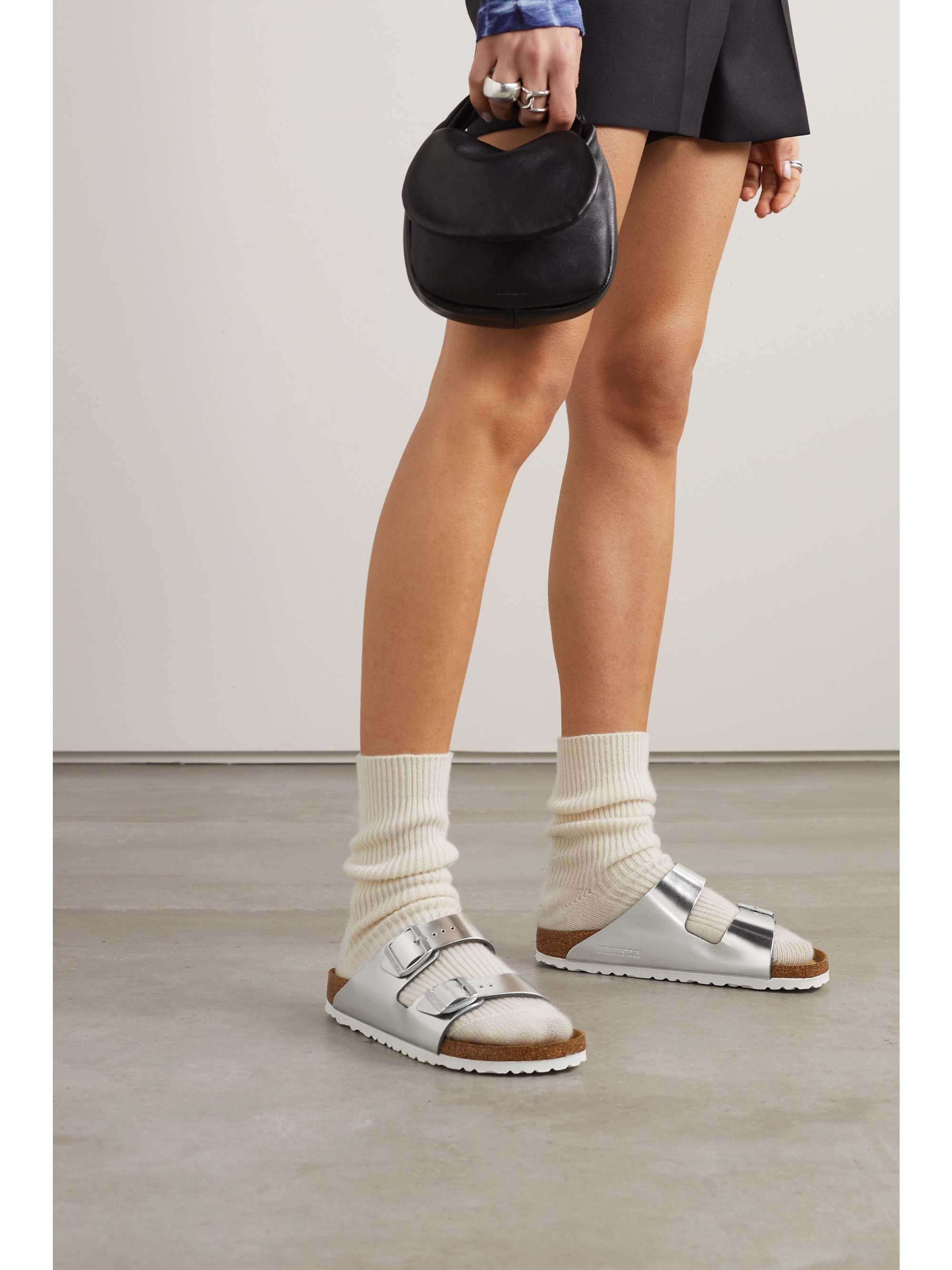 BIRKENSTOCK Arizona metallic leather sandals | NET-A-PORTER