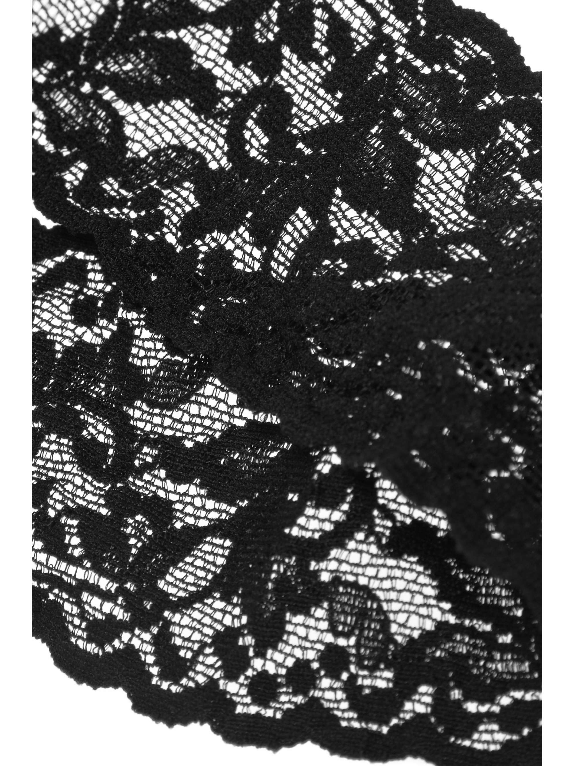 HANKY PANKY + NET SUSTAIN Signature set of three stretch-lace thongs