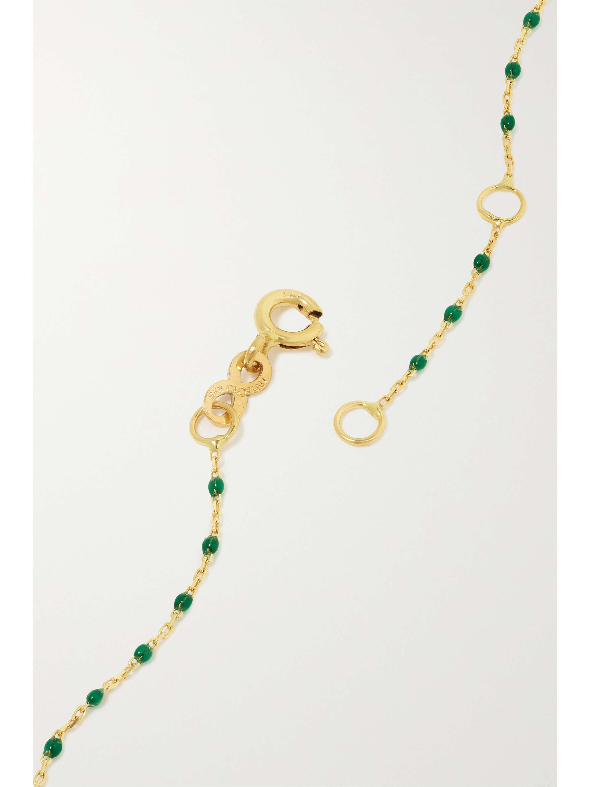 GIGI CLOZEAU Mini Gigi Rosary 18-karat gold, resin and diamond necklace