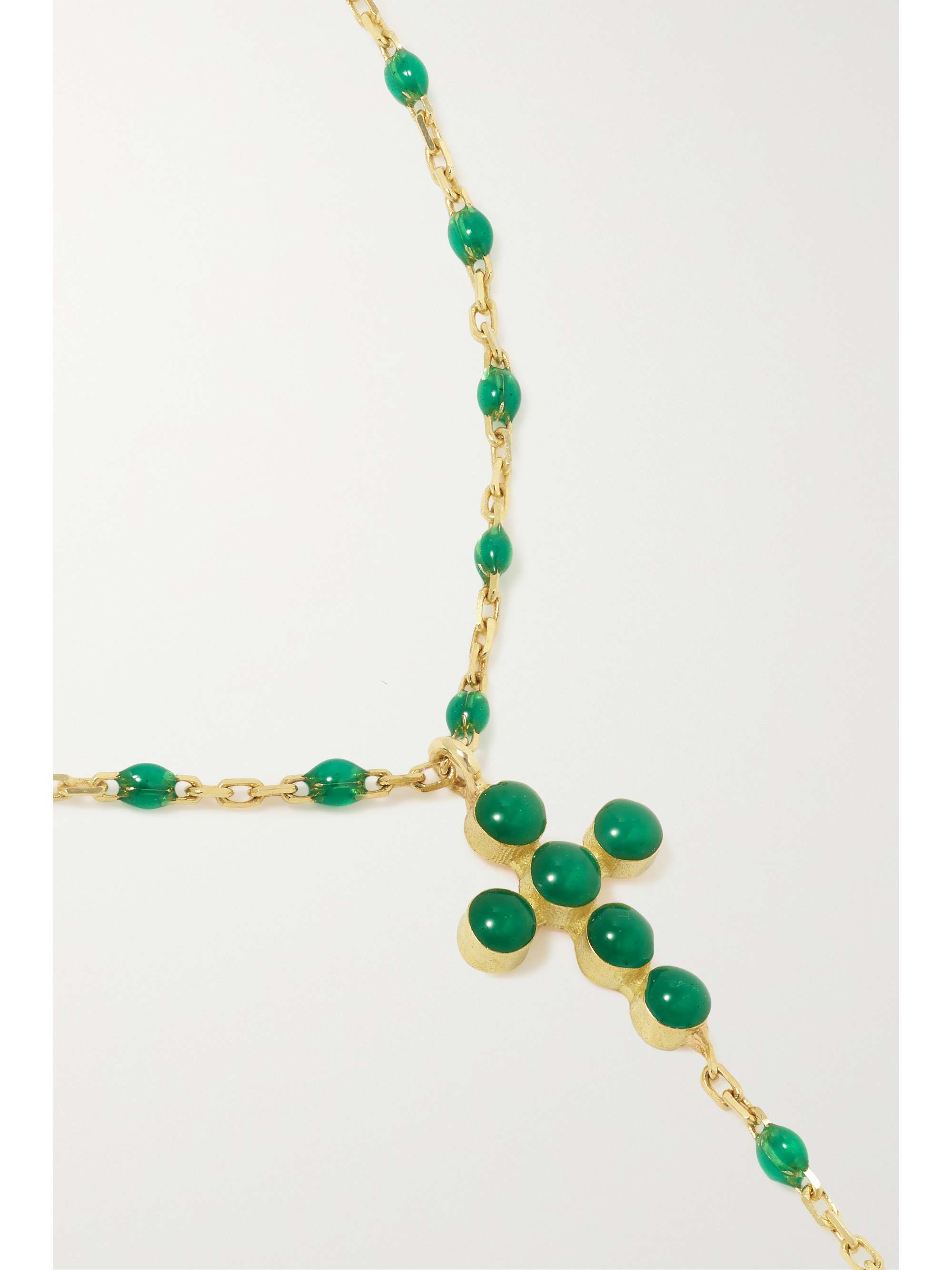 GIGI CLOZEAU Mini Gigi Rosary 18-karat gold, resin and diamond necklace