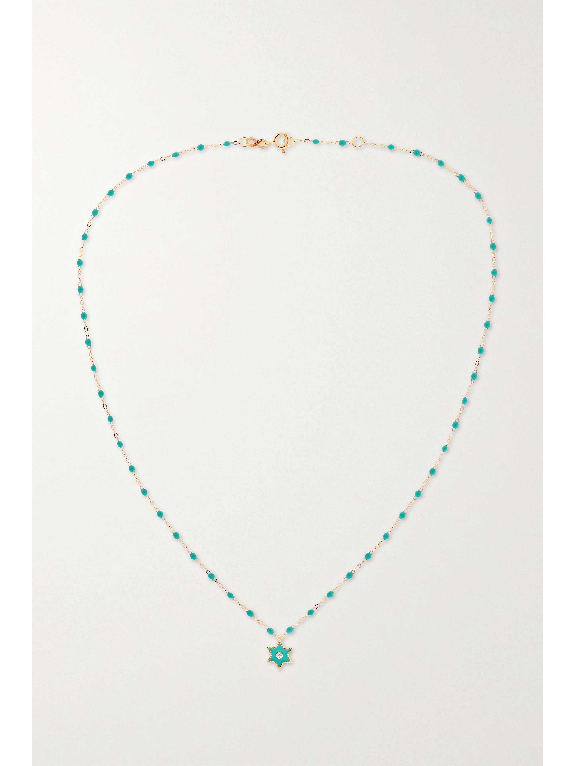 GIGI CLOZEAU Classic Gigi Star 18-karat gold, resin and diamond necklace