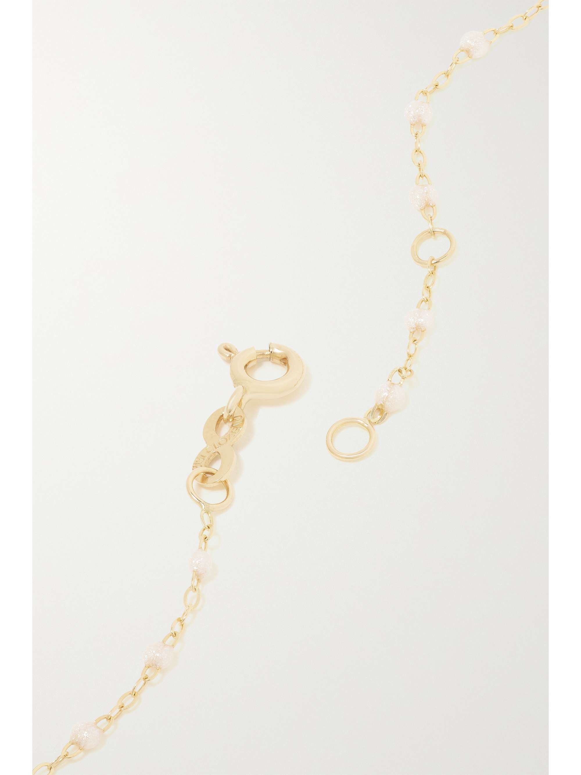 GIGI CLOZEAU Classic Gigi Cross 18-karat gold, resin and diamond necklace