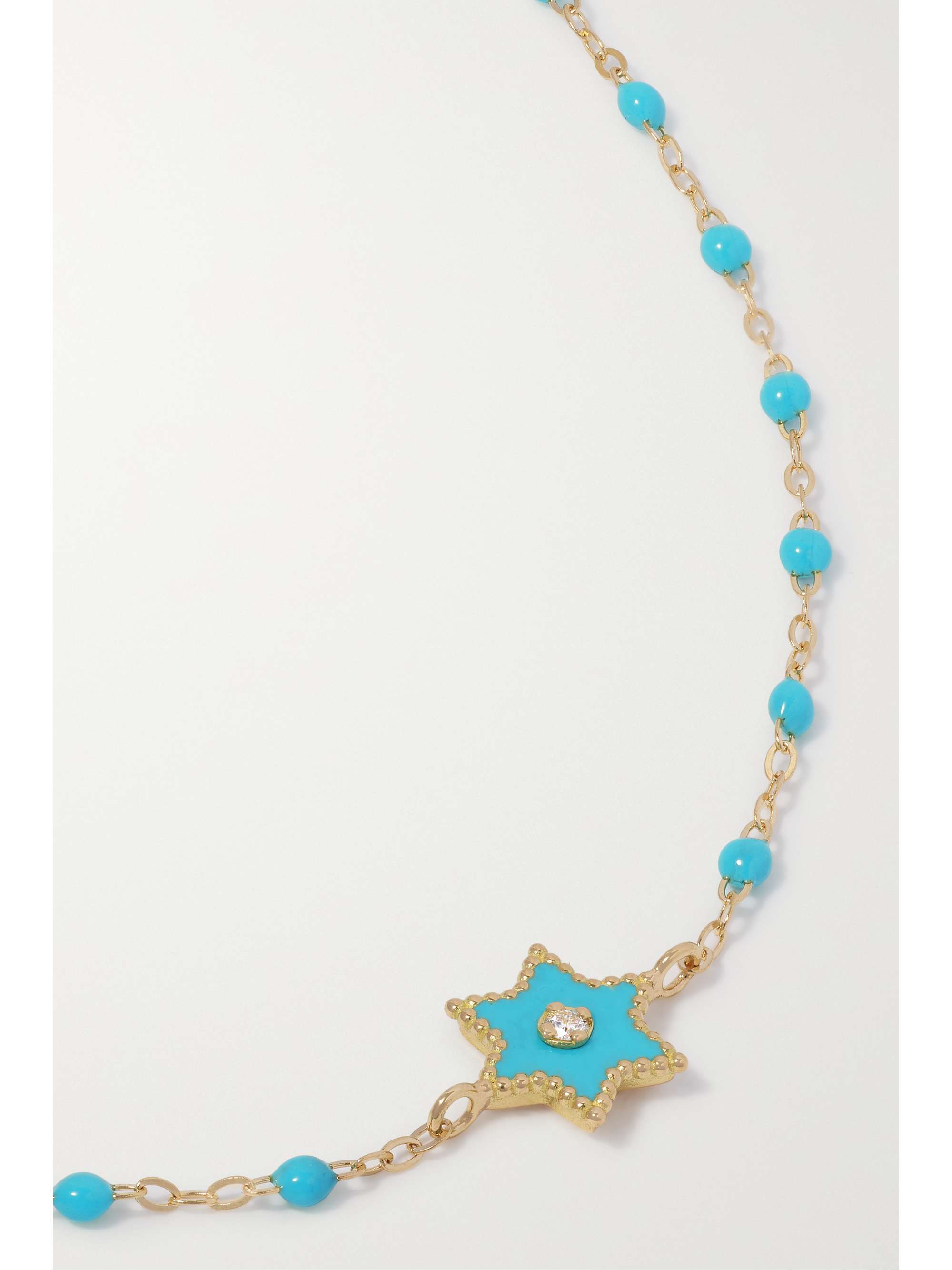 GIGI CLOZEAU Étoile 18-karat gold, resin and diamond bracelet