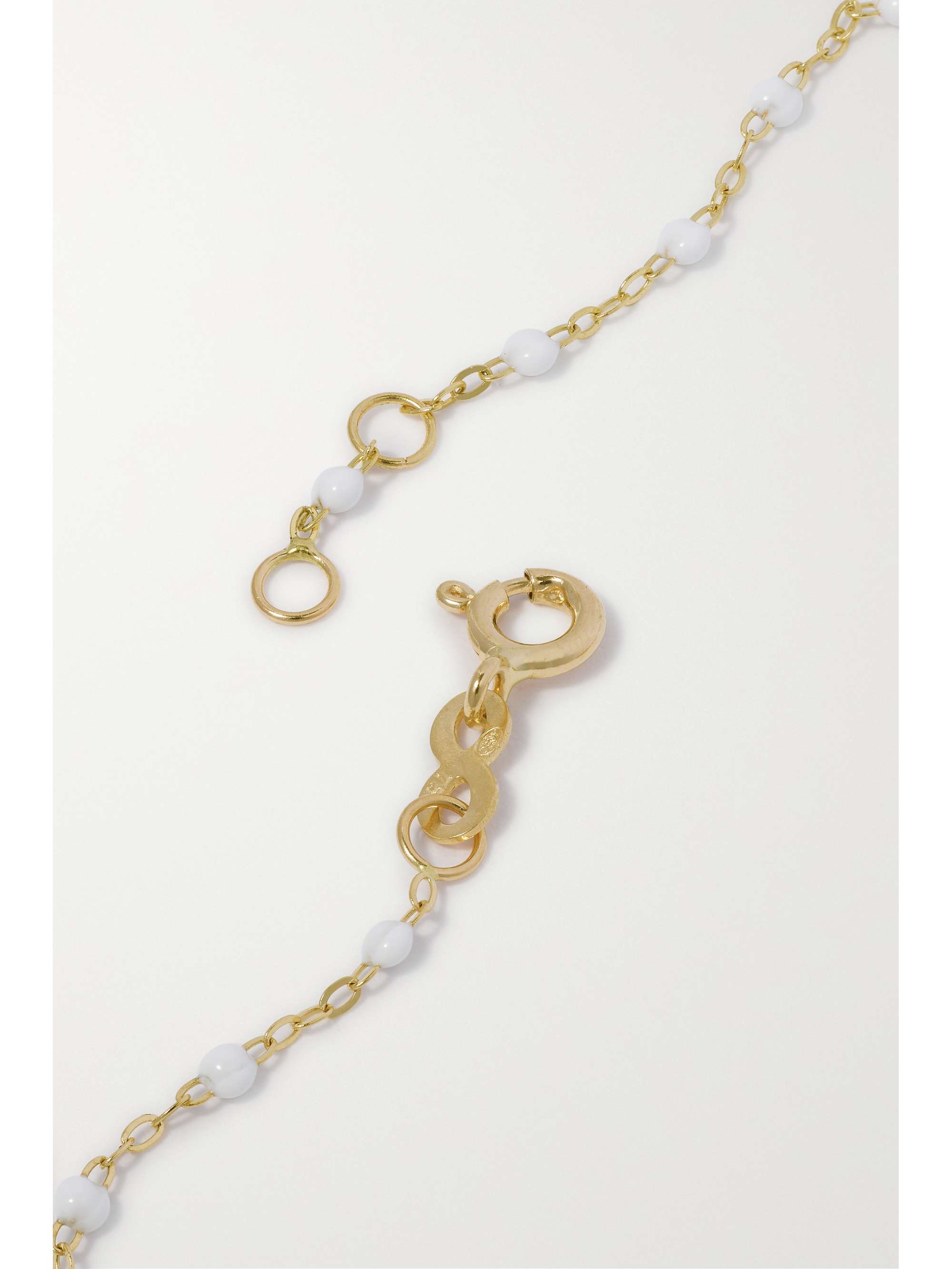 GIGI CLOZEAU Étoile 18-karat gold, resin and diamond bracelet
