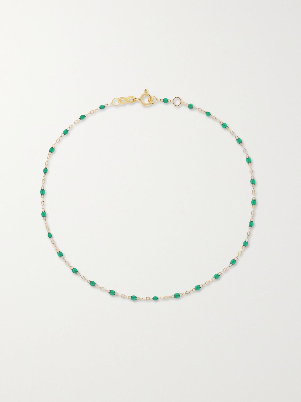 Gigi Clozeau - Classic Gigi 18-karat Gold And Resin Anklet - Green