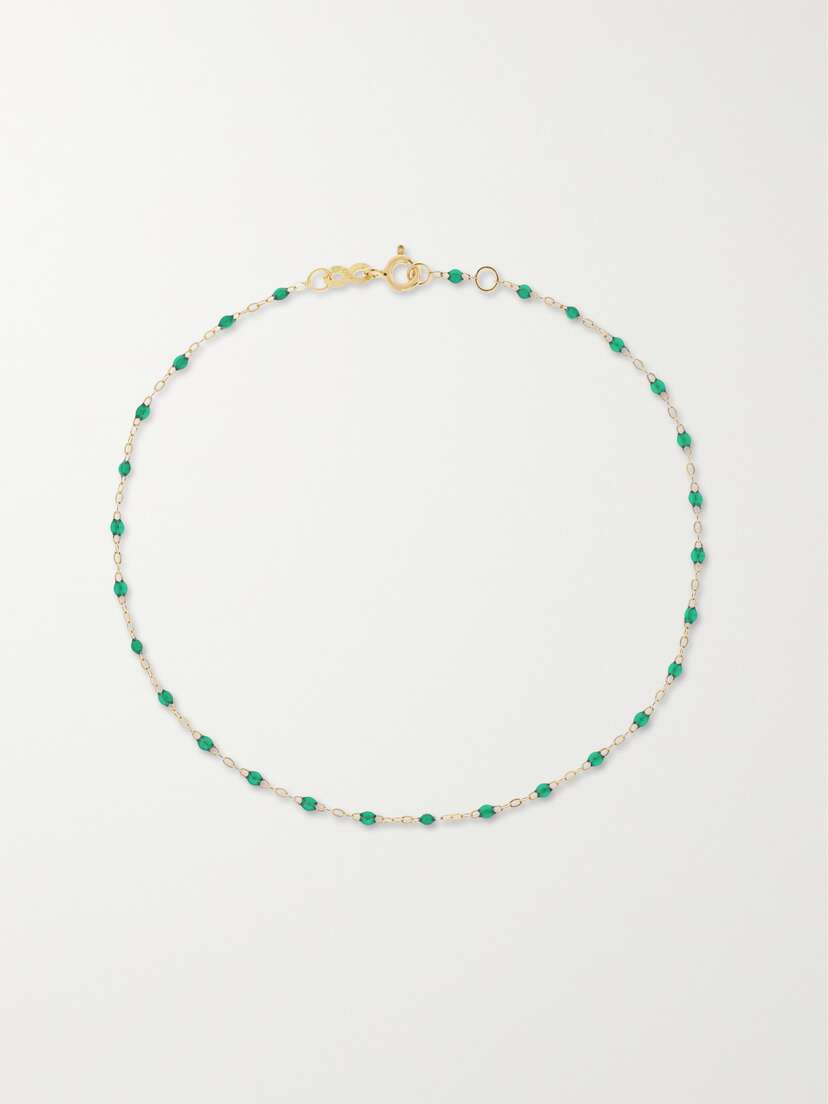 Gigi Clozeau Classic Gigi 18-karat Gold And Resin Anklet