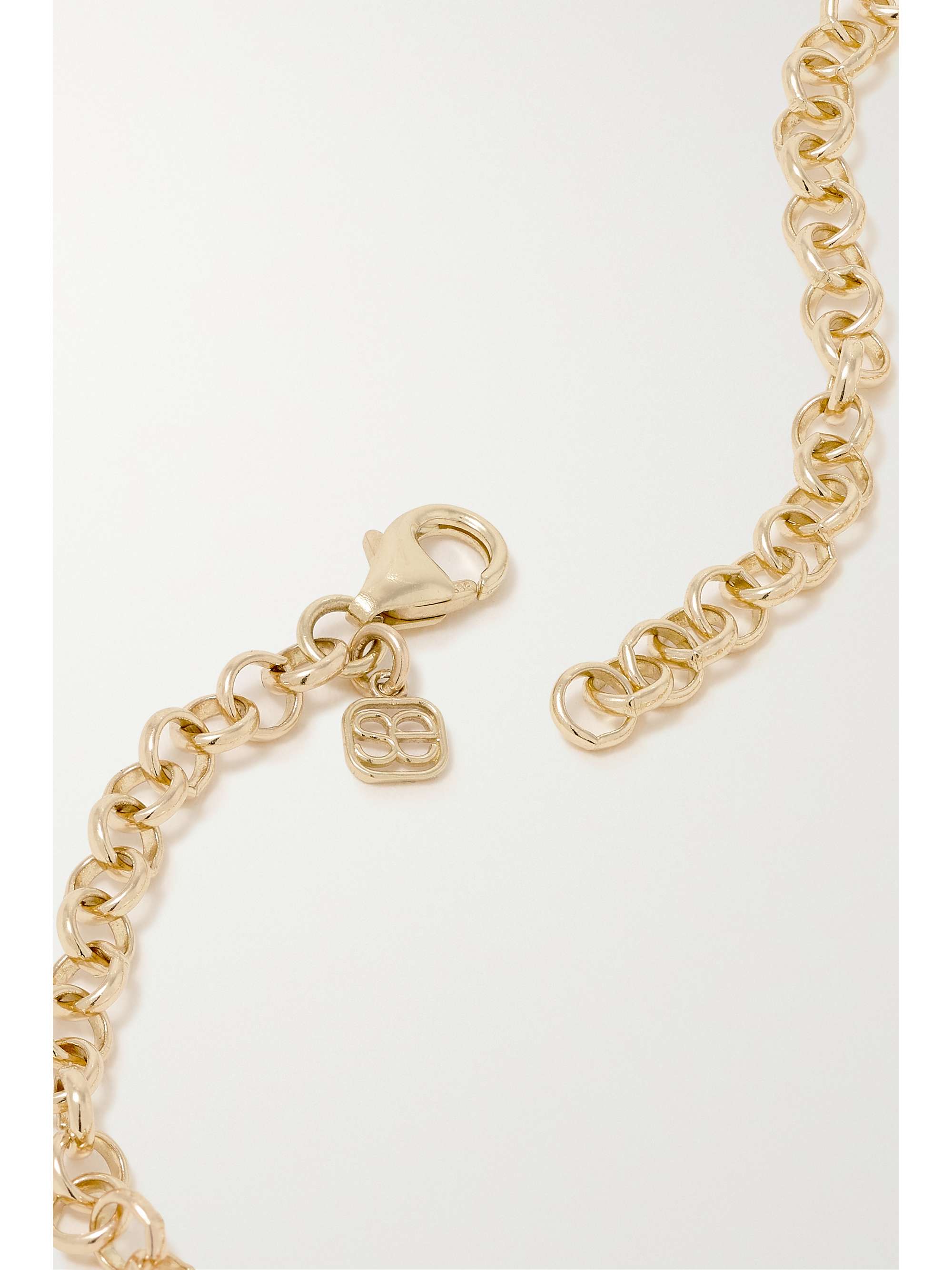 SYDNEY EVAN Open Heart 14-karat gold diamond bracelet