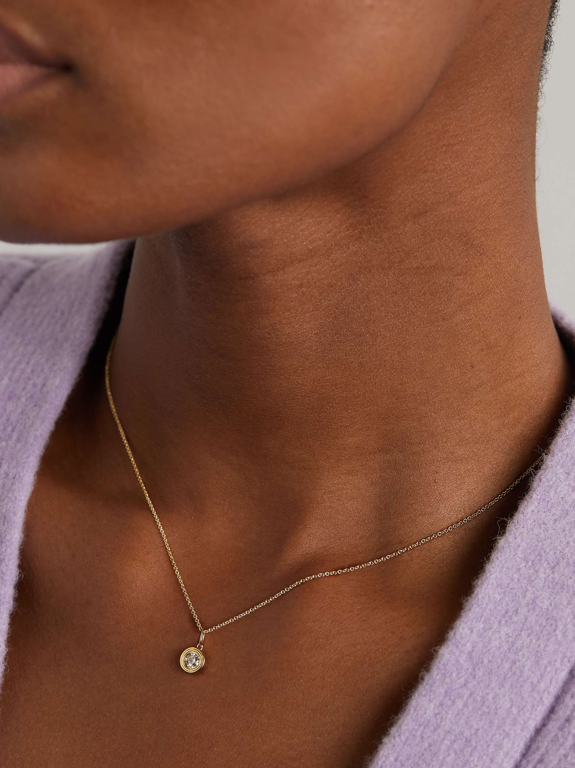 SYDNEY EVAN 14-karat gold diamond necklace