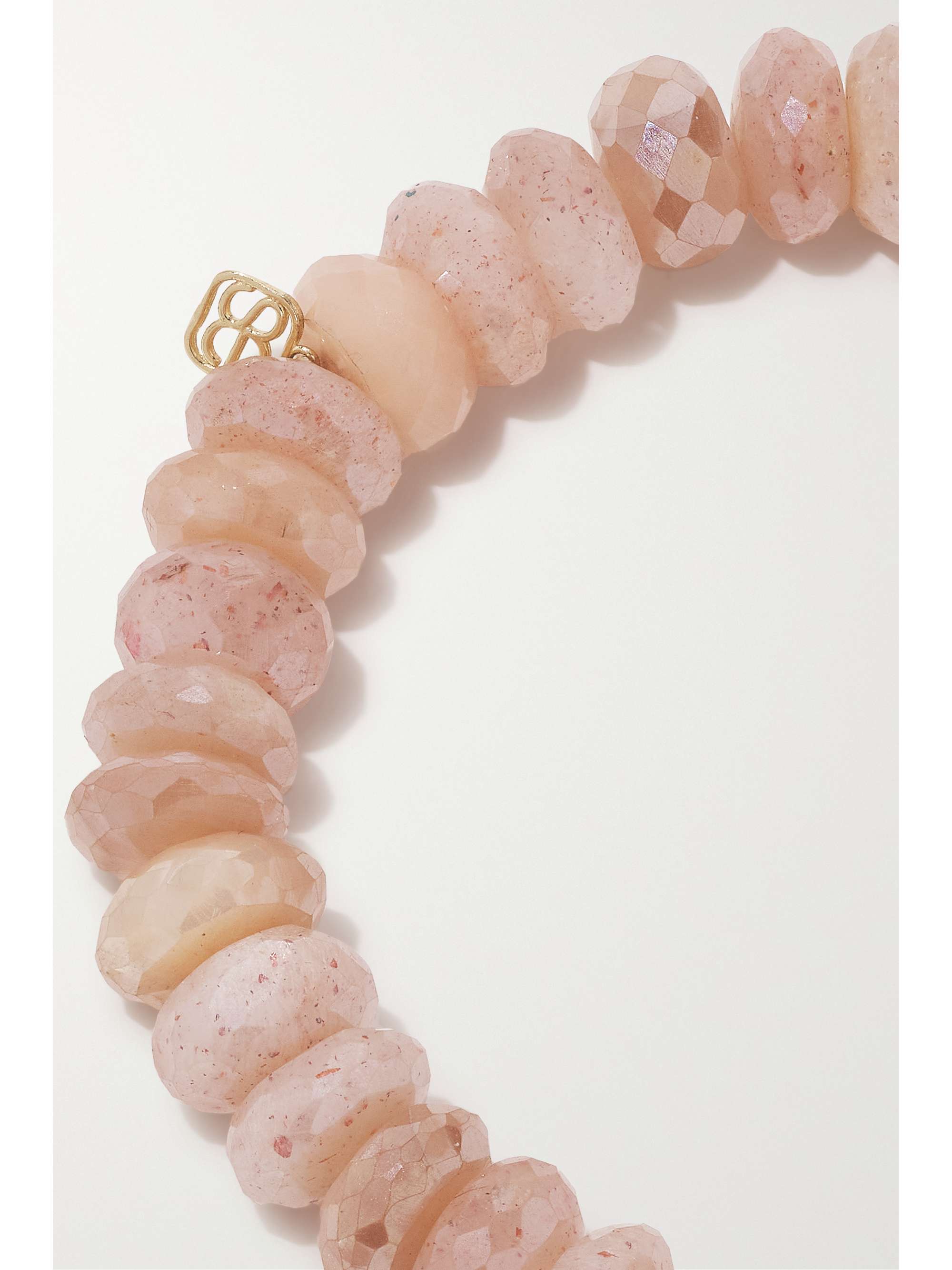 SYDNEY EVAN Celestial Duo 14-karat gold, moonstone and diamond bracelet