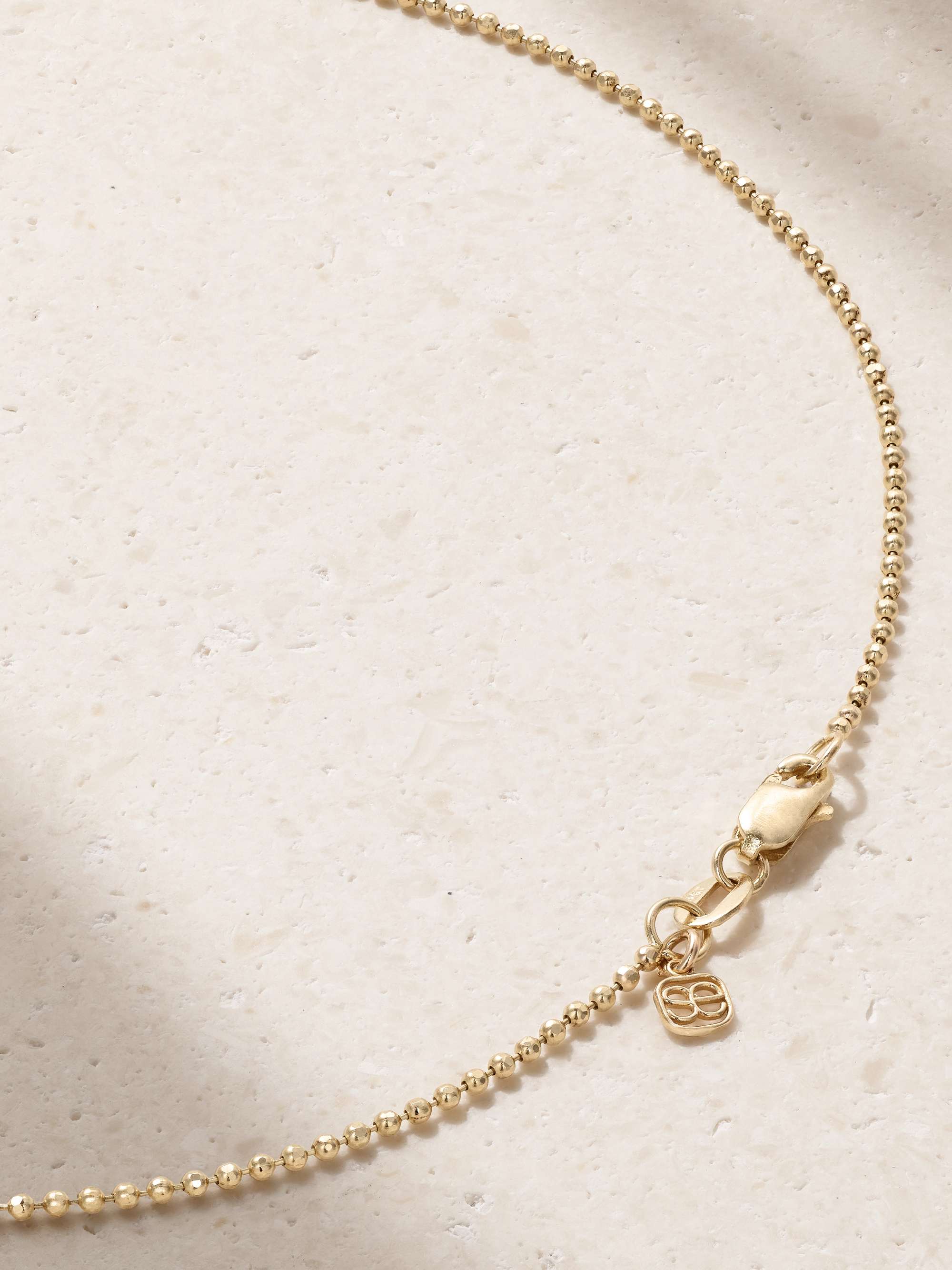 SYDNEY EVAN Extra Large Evil Eye 14K 黄金钻石项链