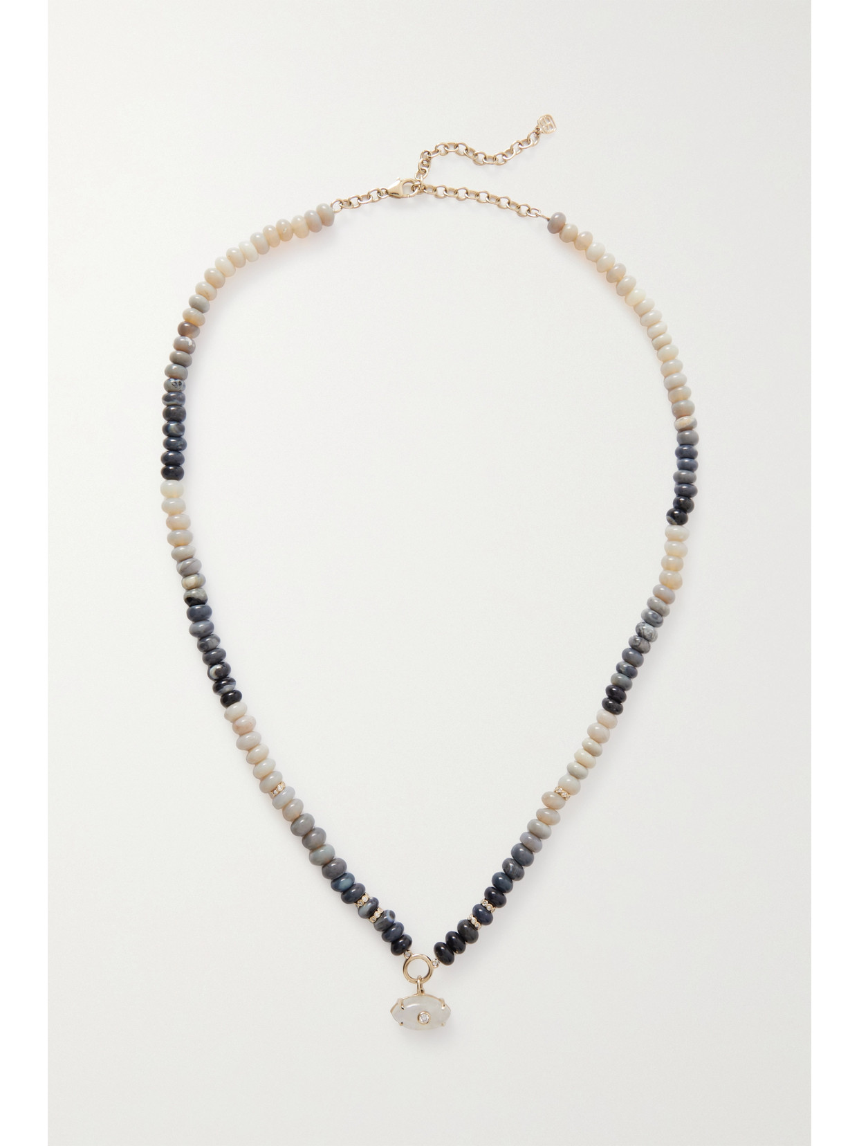 Shop Sydney Evan 14-karat Gold Multi-stone Necklace