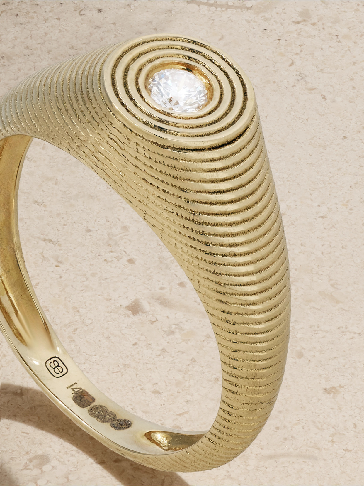 Sydney Evan 14-karat Gold Diamond Ring In Gold