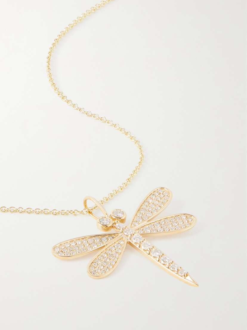 Sydney Evan 14-karat Gold Diamond Necklace