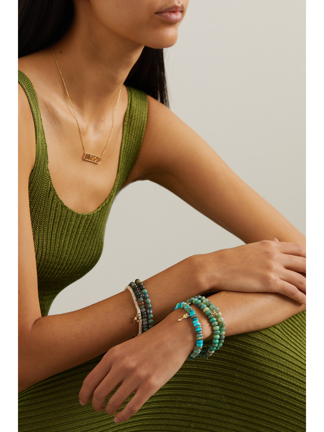 Sydney Evan Small Arrow 14-karat Gold, Turquoise And Diamond Bracelet In Blue