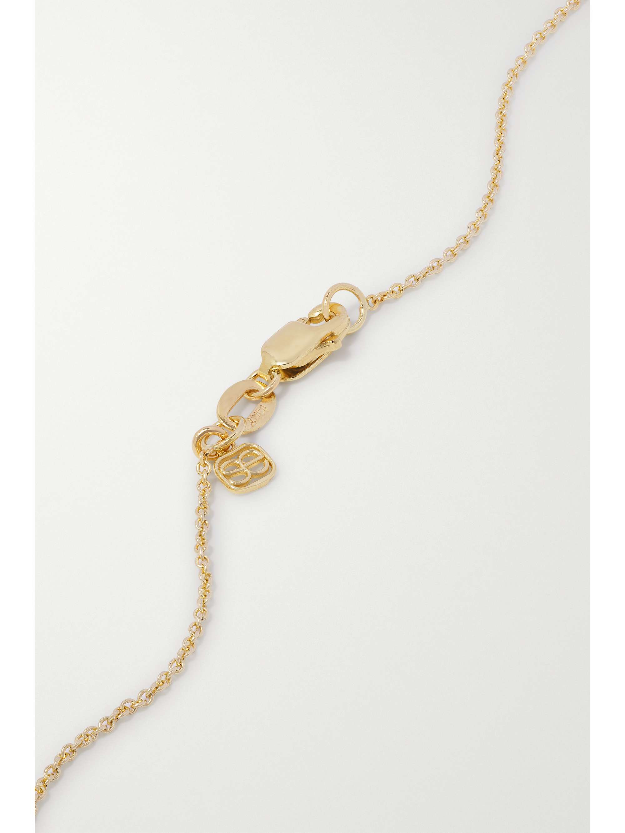 SYDNEY EVAN Starburst Horseshoe 14-karat gold diamond necklace