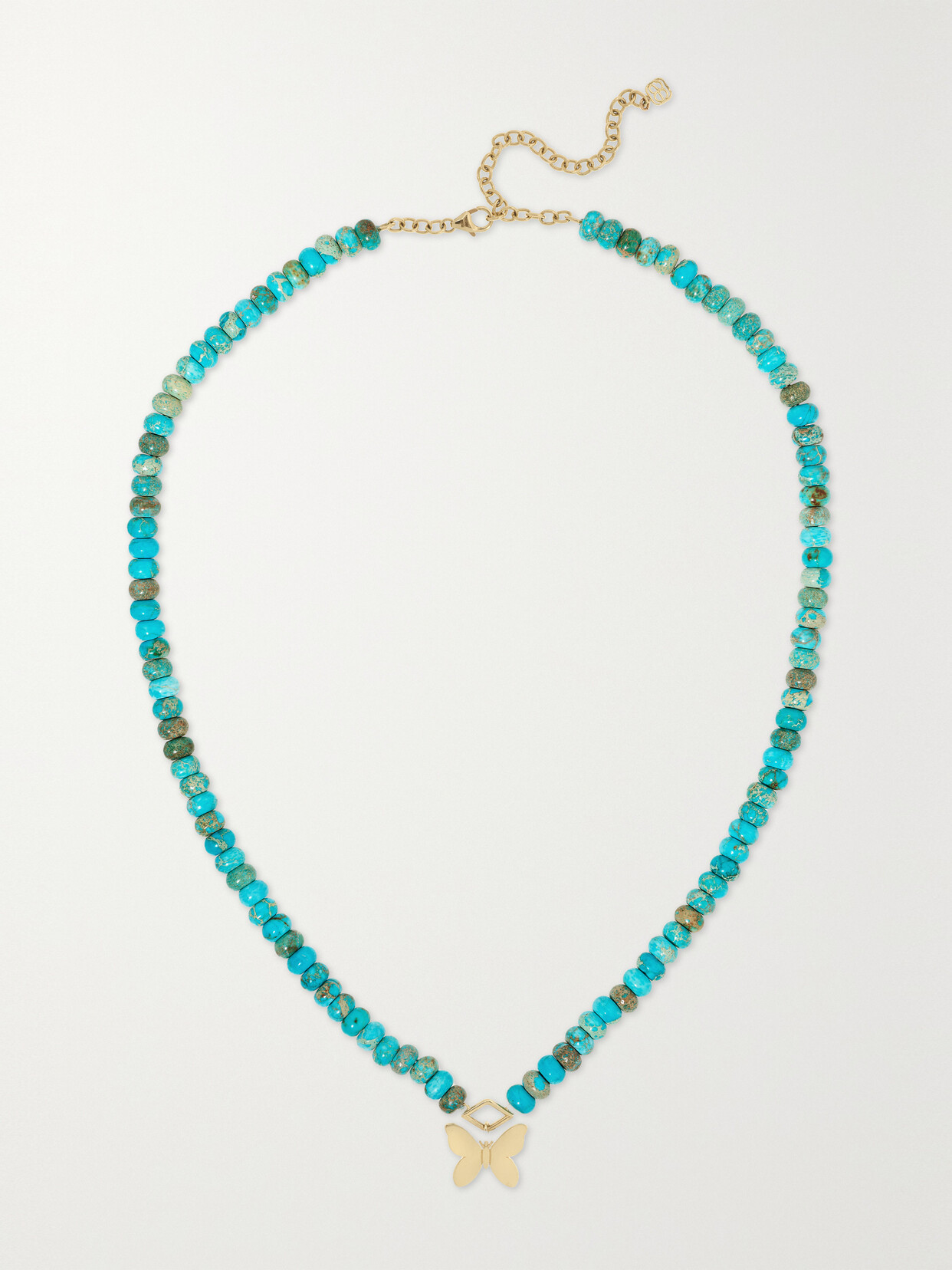 Sydney Evan - Butterfly 14-karat Gold Turquoise Necklace - Blue