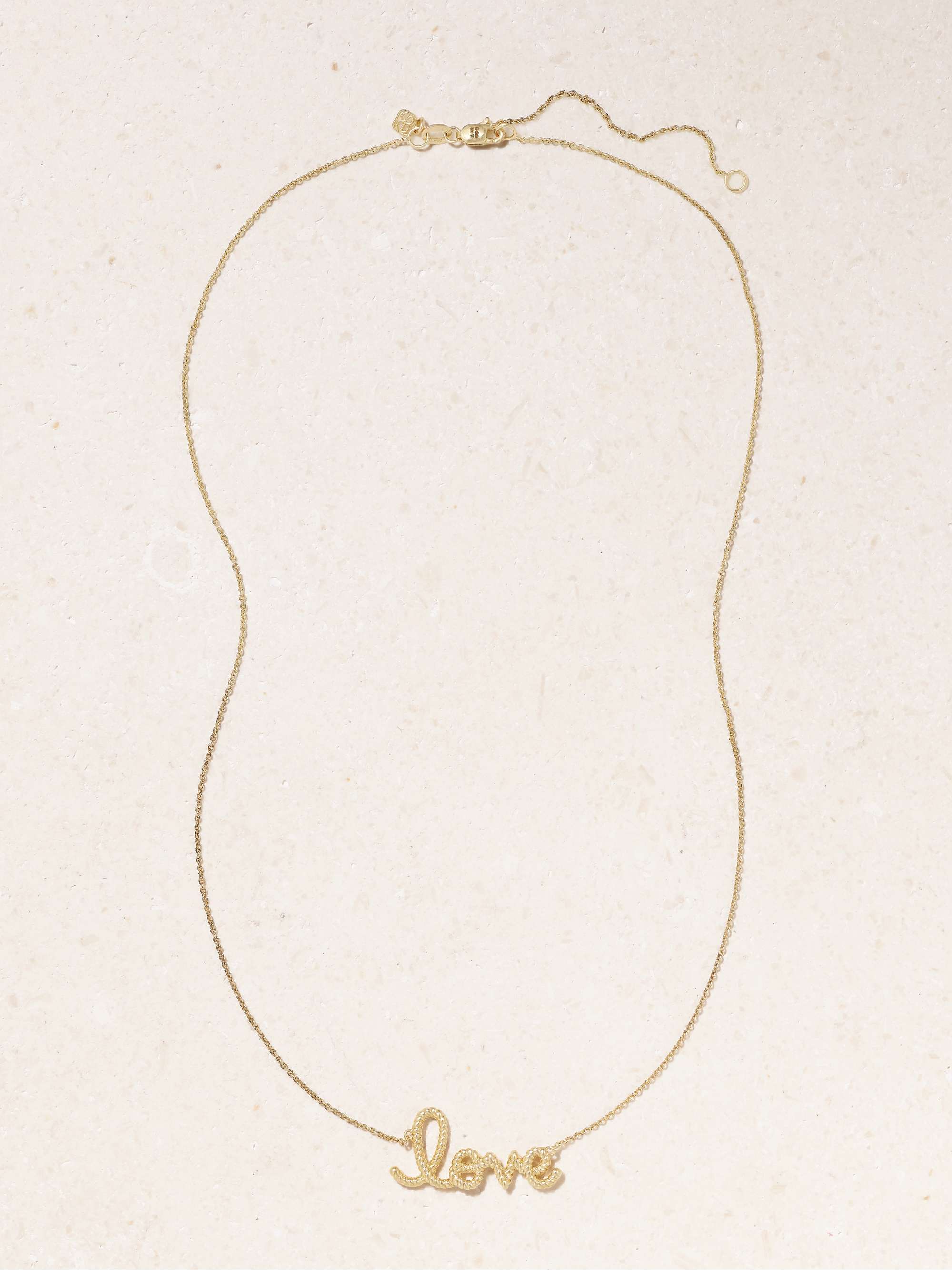 SYDNEY EVAN Medium Love 14-karat gold necklace