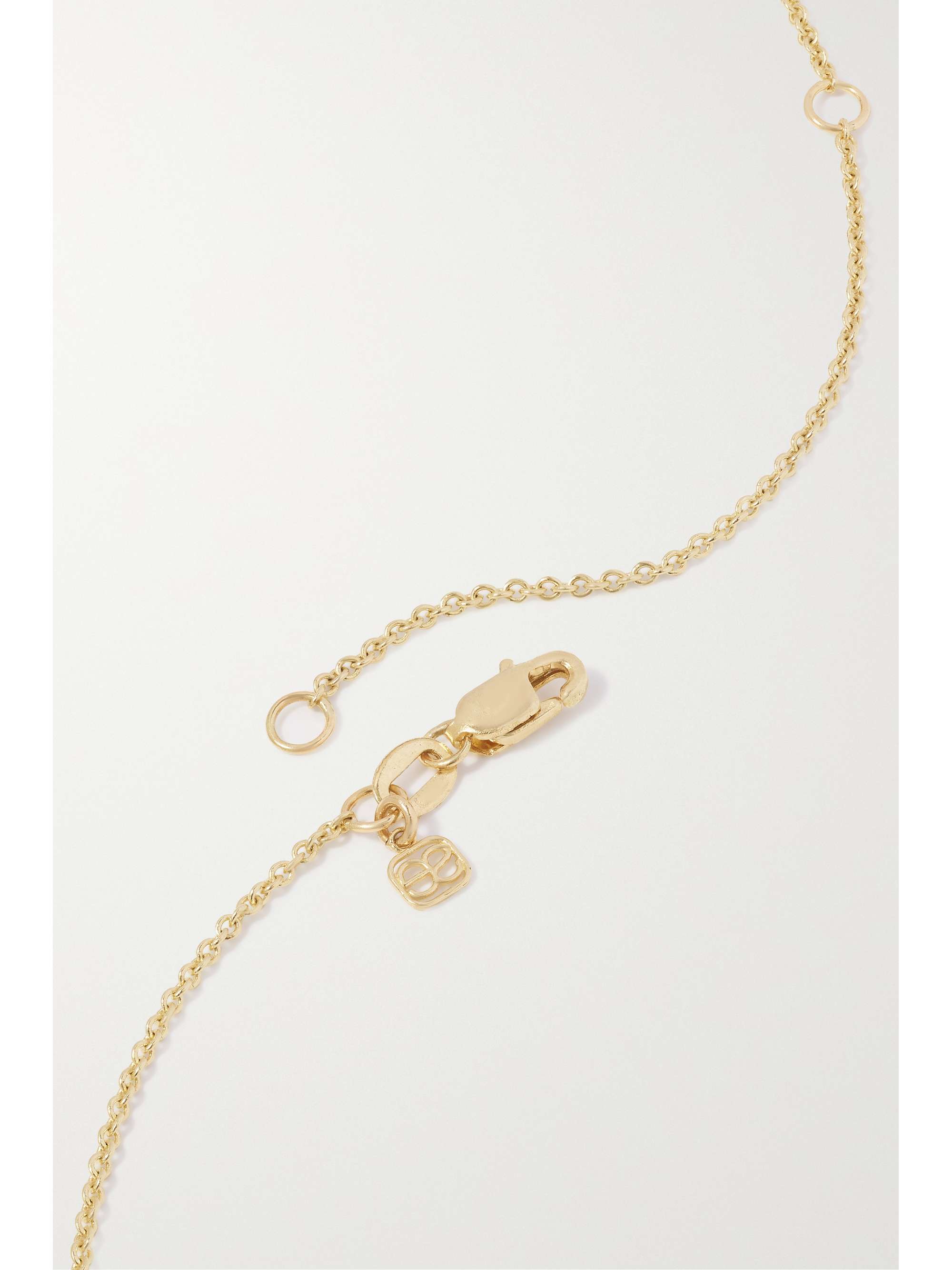 SYDNEY EVAN Small Butterfly 18-karat gold, diamond and turquoise necklace