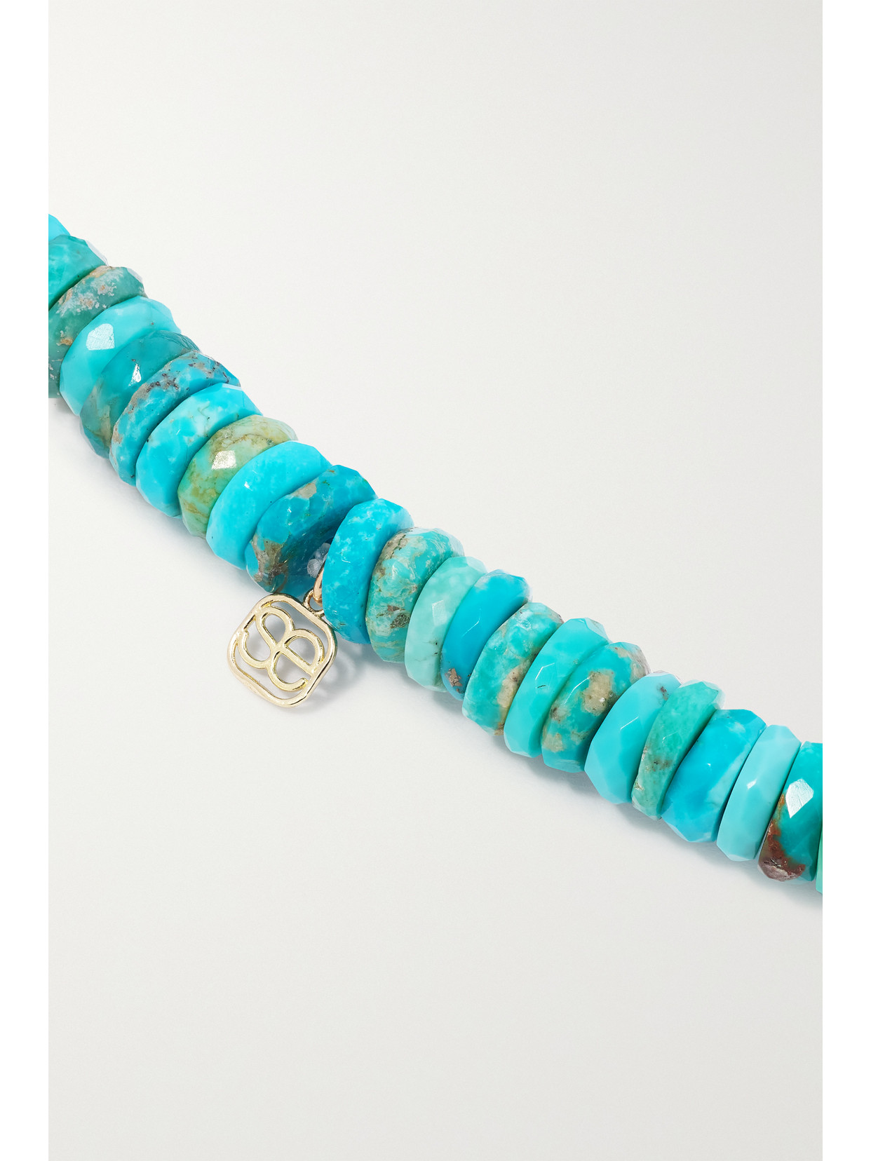 Sydney Evan Arizona Small 14-karat Gold, Turquoise And Diamond Bracelet In Gold
