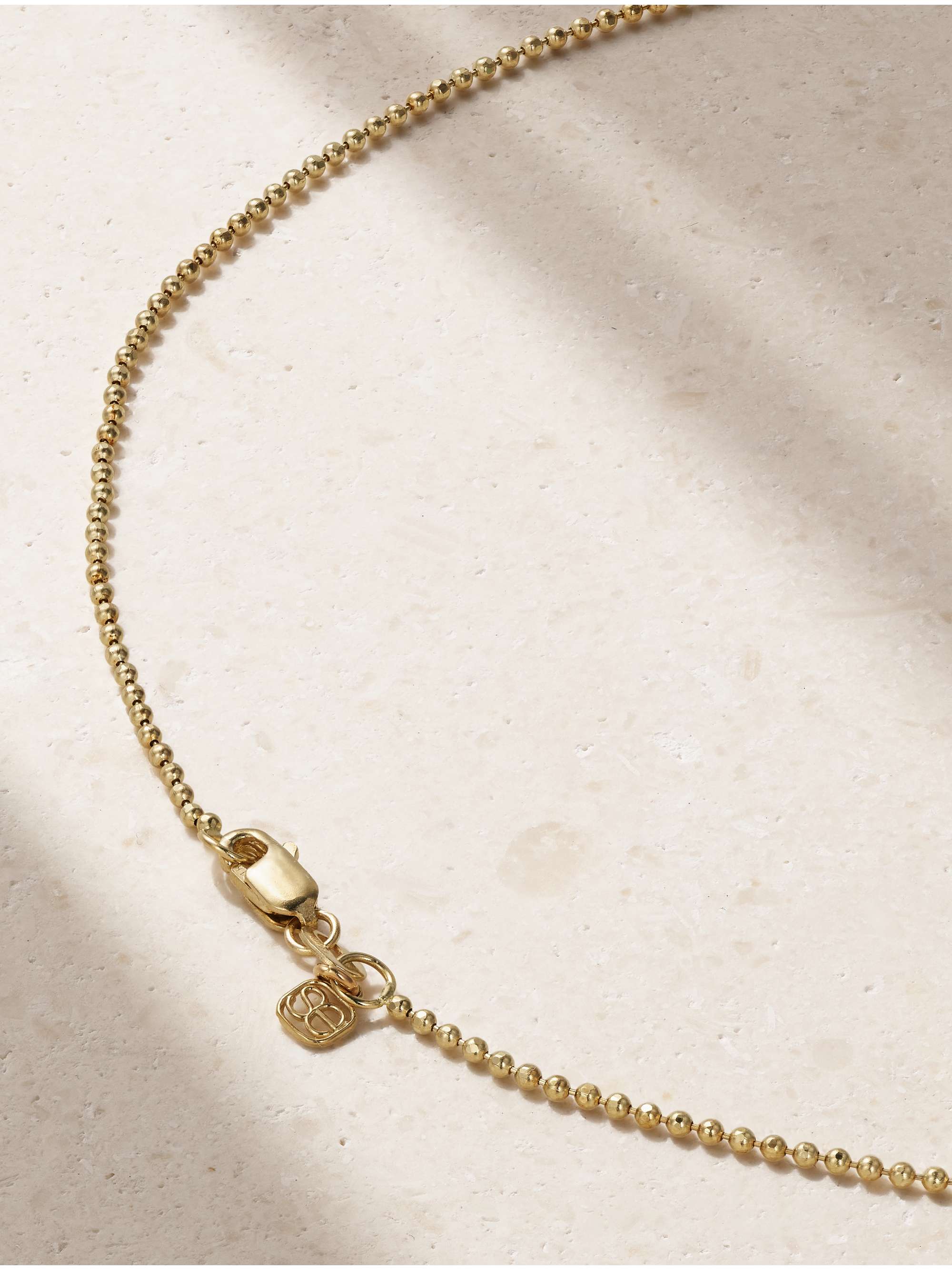 SYDNEY EVAN Butterfly 14-karat gold, enamel and diamond necklace