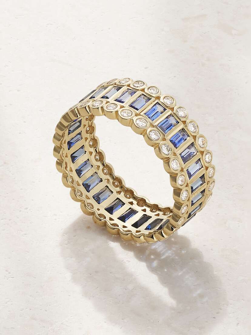 Sydney Evan 14-karat Gold, Sapphire And Diamond Ring