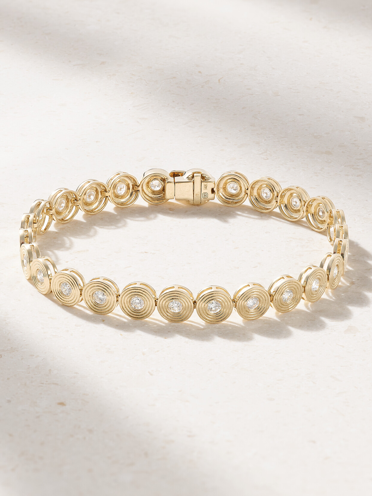 Sydney Evan 14-karat Gold Diamond Tennis Bracelet