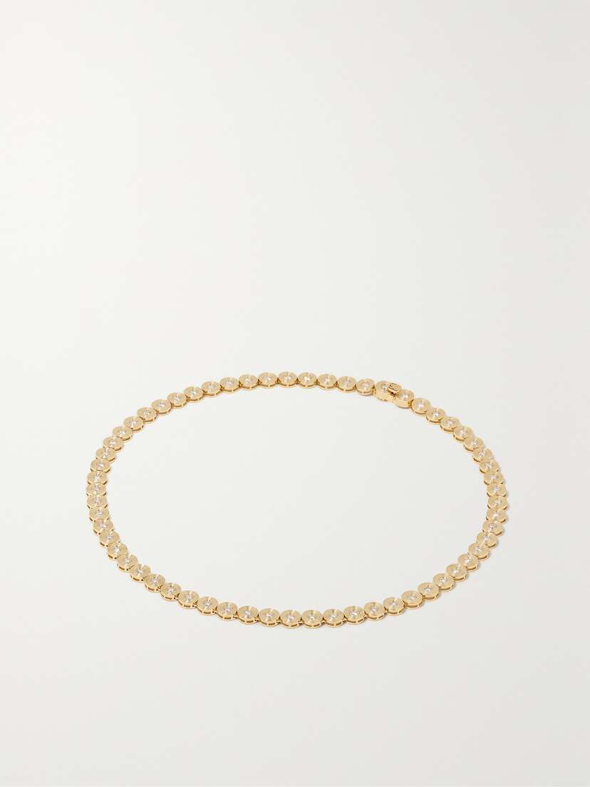 Sydney Evan 14-karat Gold Diamond Necklace