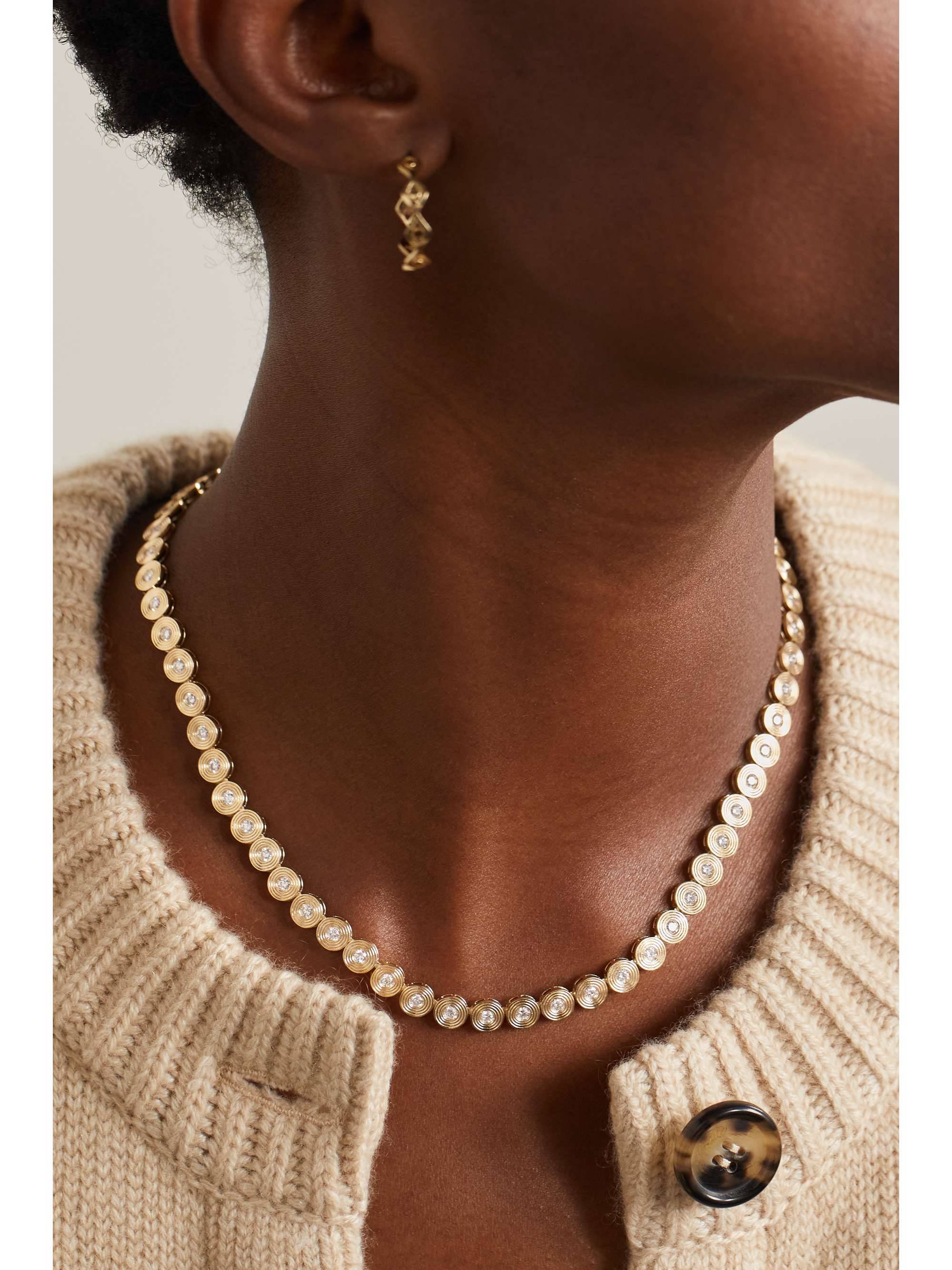 SYDNEY EVAN 14-karat gold diamond necklace