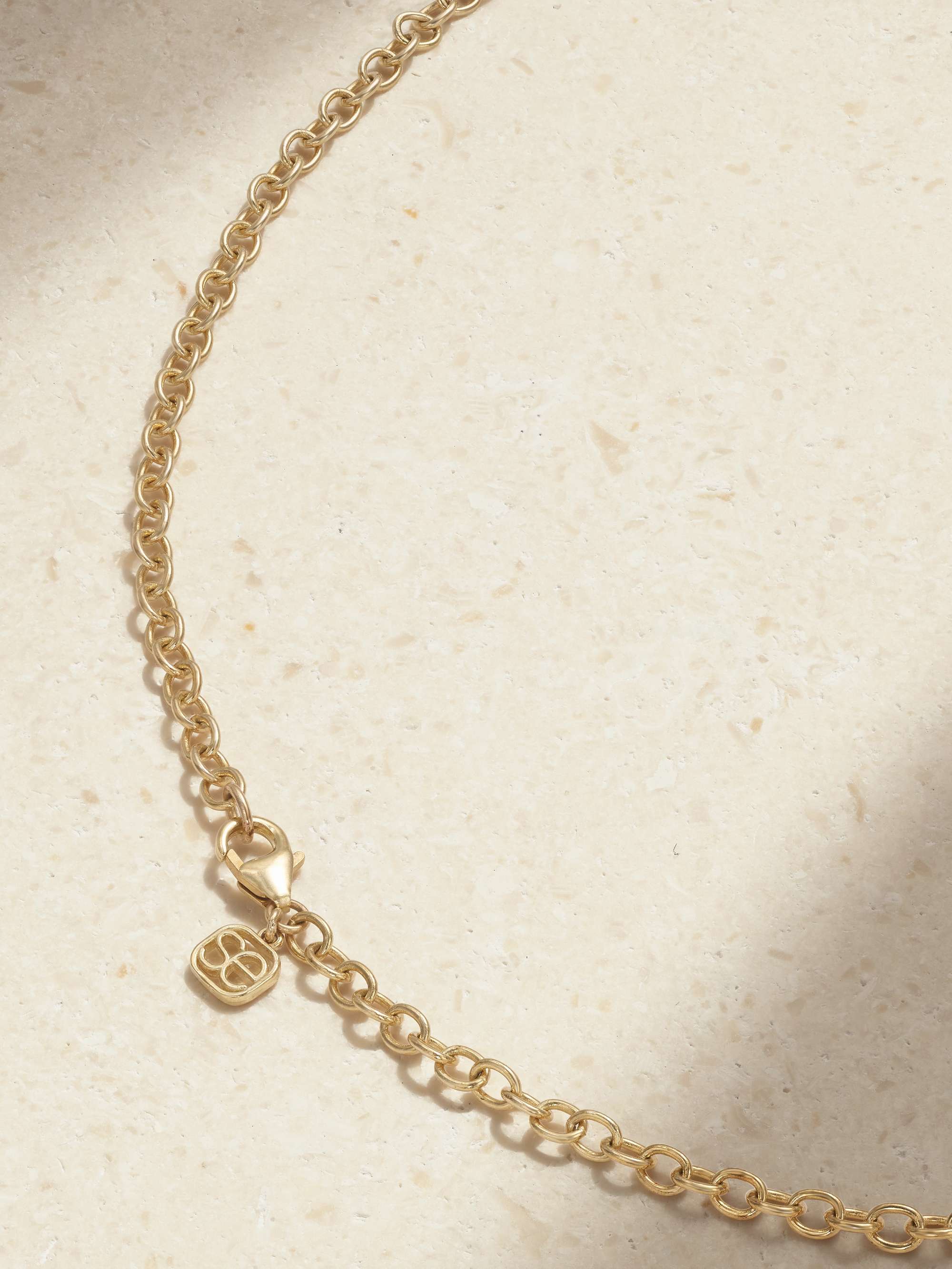 SYDNEY EVAN 14-karat gold, enamel and diamond necklace