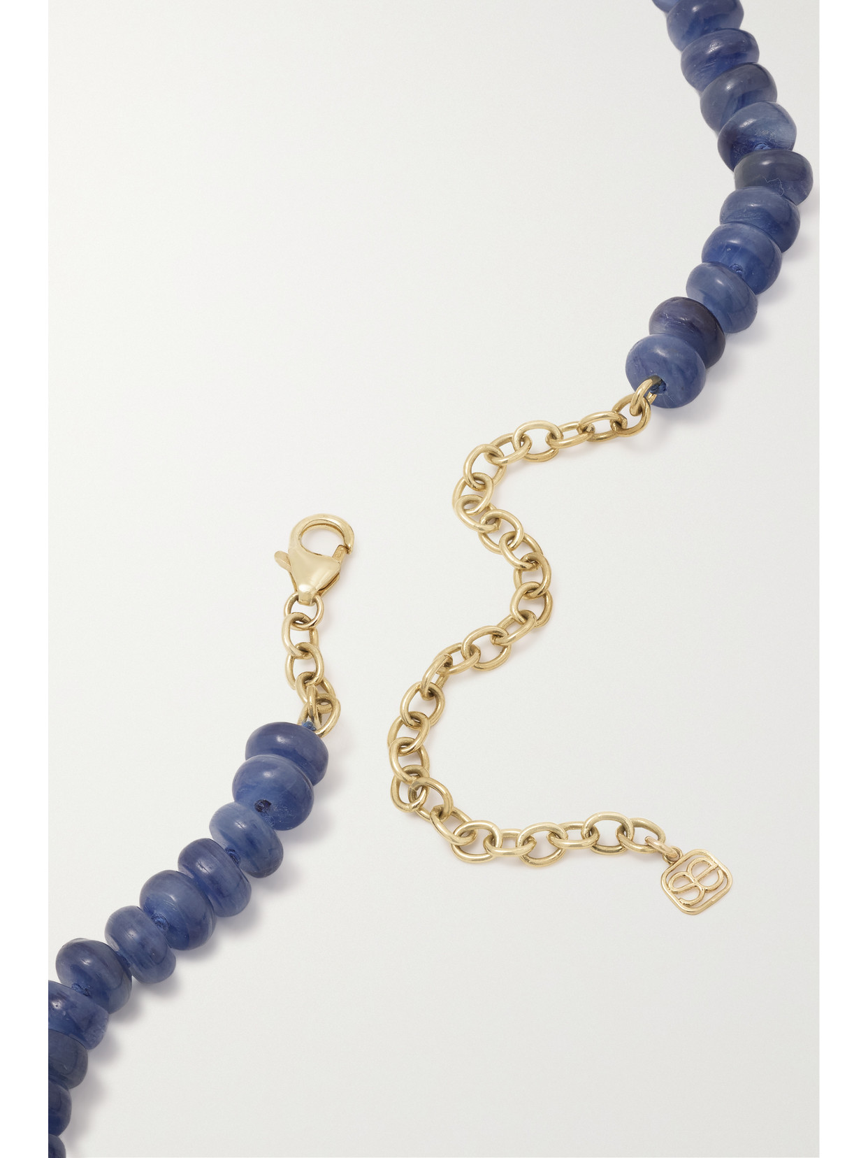 Shop Sydney Evan 14-karat Gold, Kyanite And Diamond Necklace