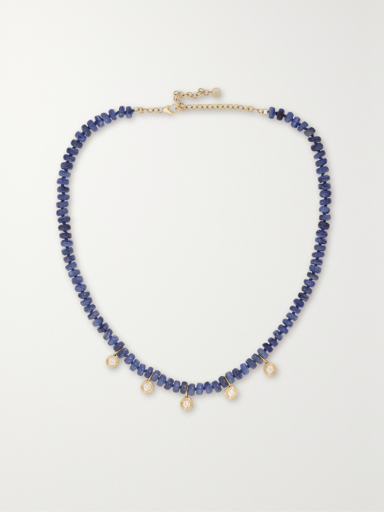 Sydney Evan 14-karat Gold, Kyanite And Diamond Necklace