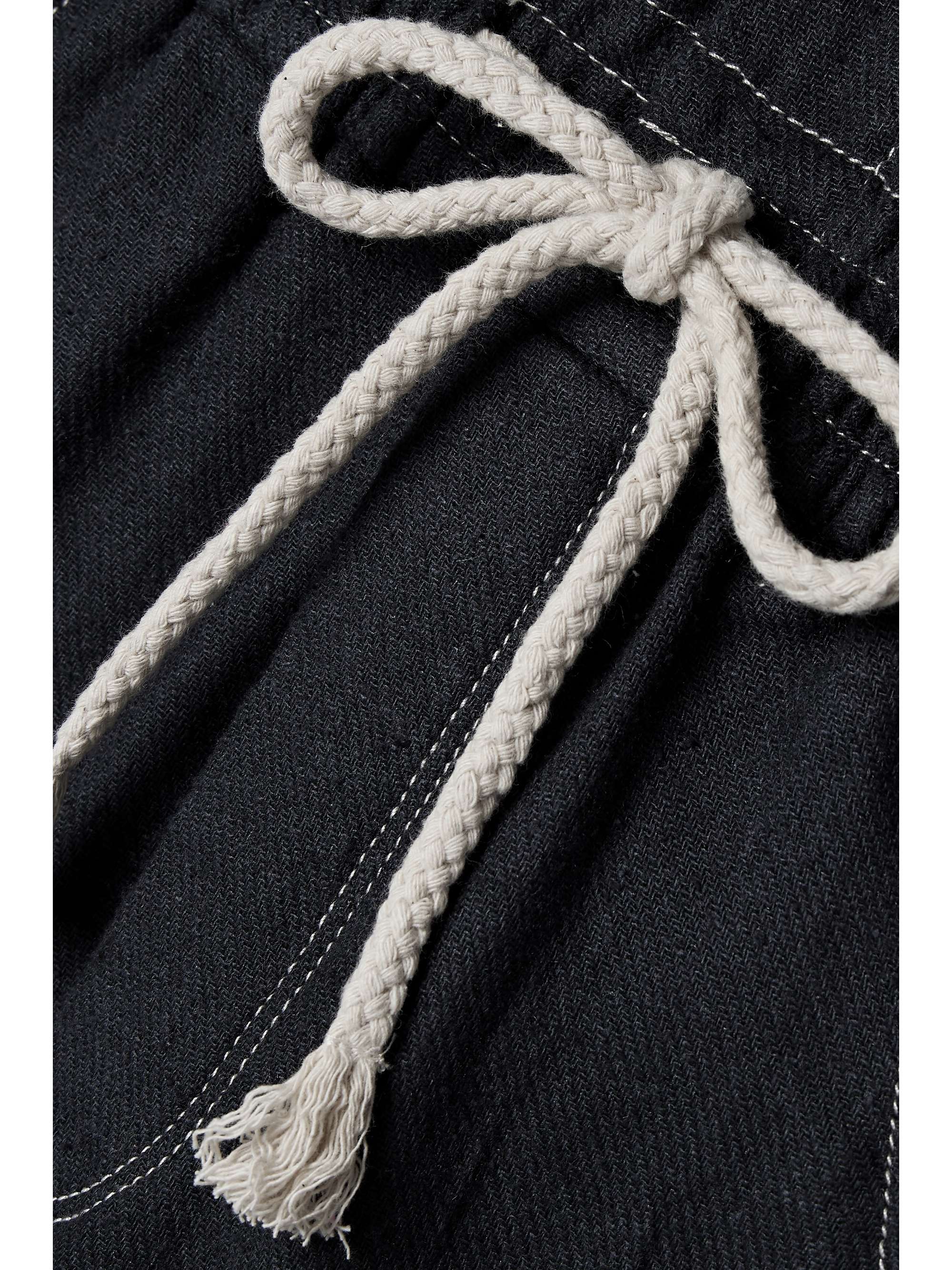 MARANT ÉTOILE Talapiz frayed silk-bourette shorts