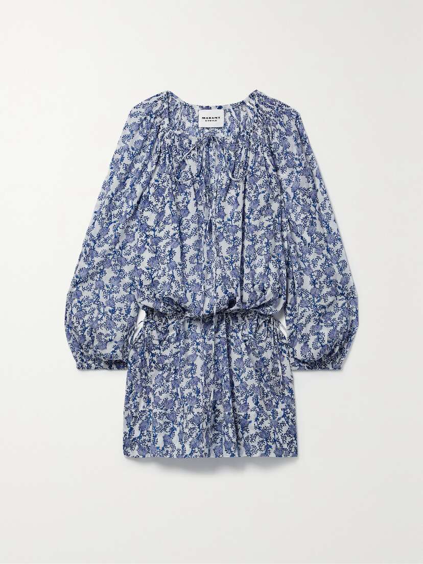 Marant Étoile Parsley Floral-print Cotton-voile Mini Dress