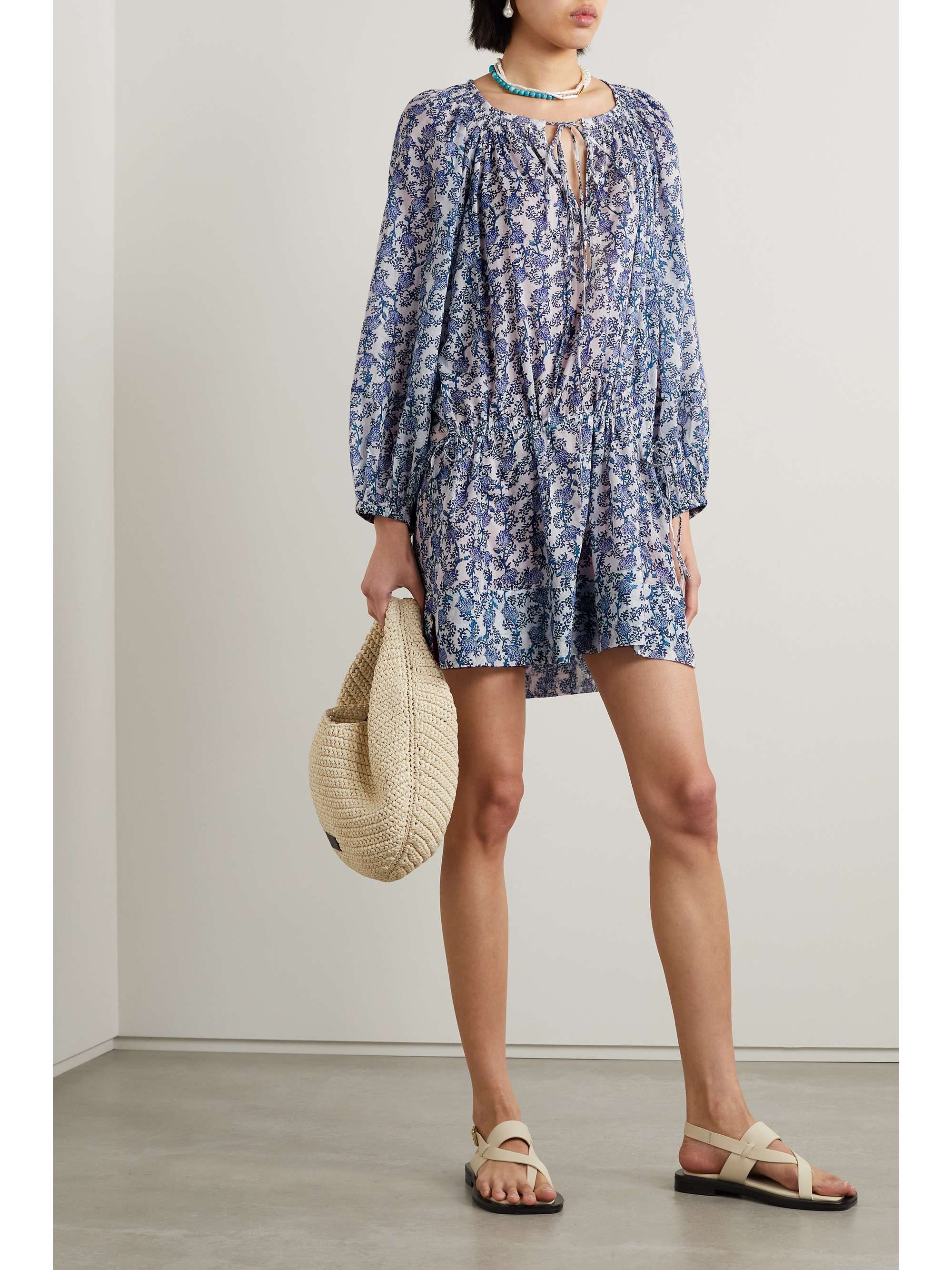 ISABEL MARANT ÉTOILE floral-print cotton-voile mini dress | NET-A-PORTER