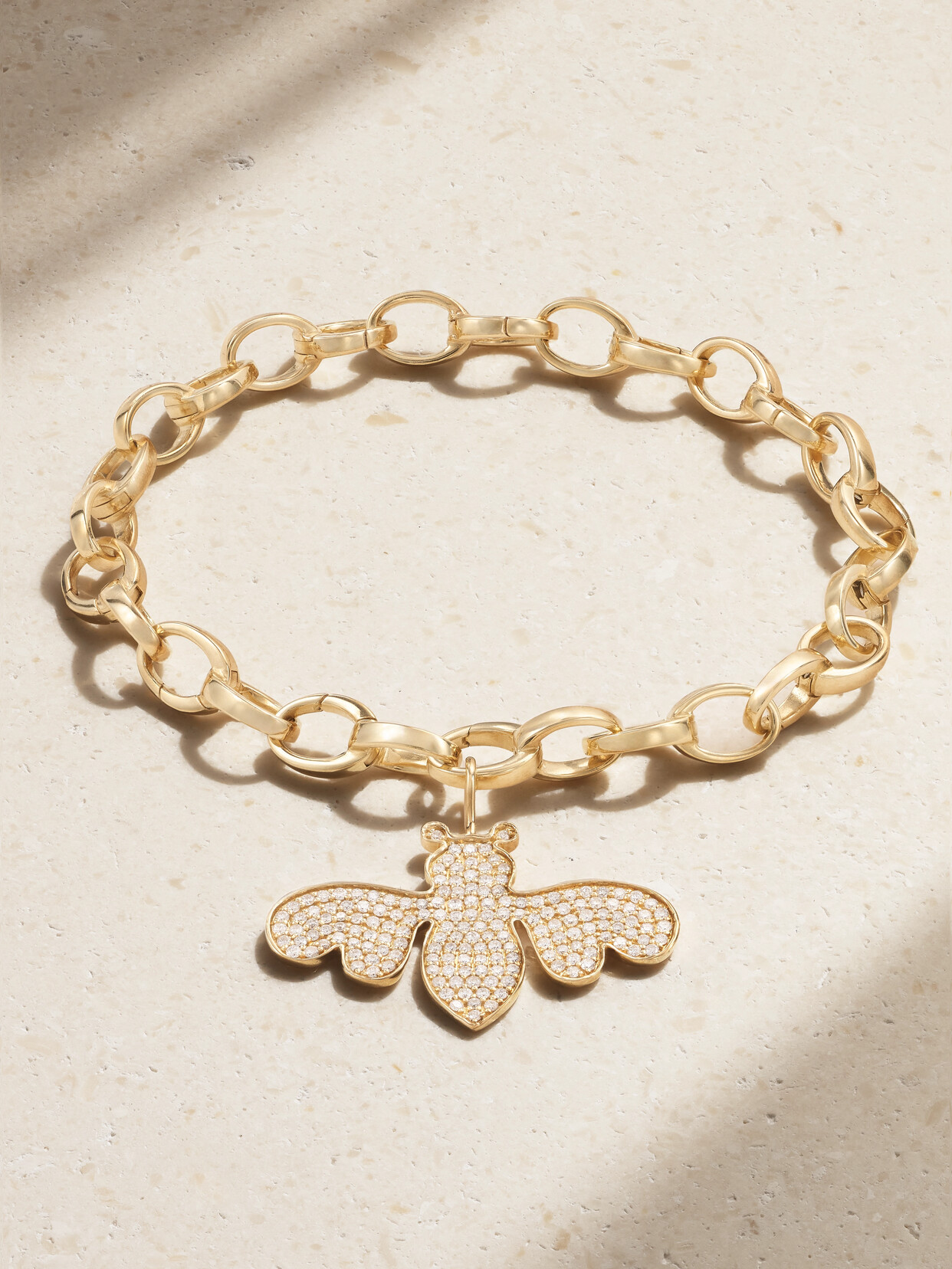 Sydney Evan Bee 14-karat Gold Diamond Bracelet