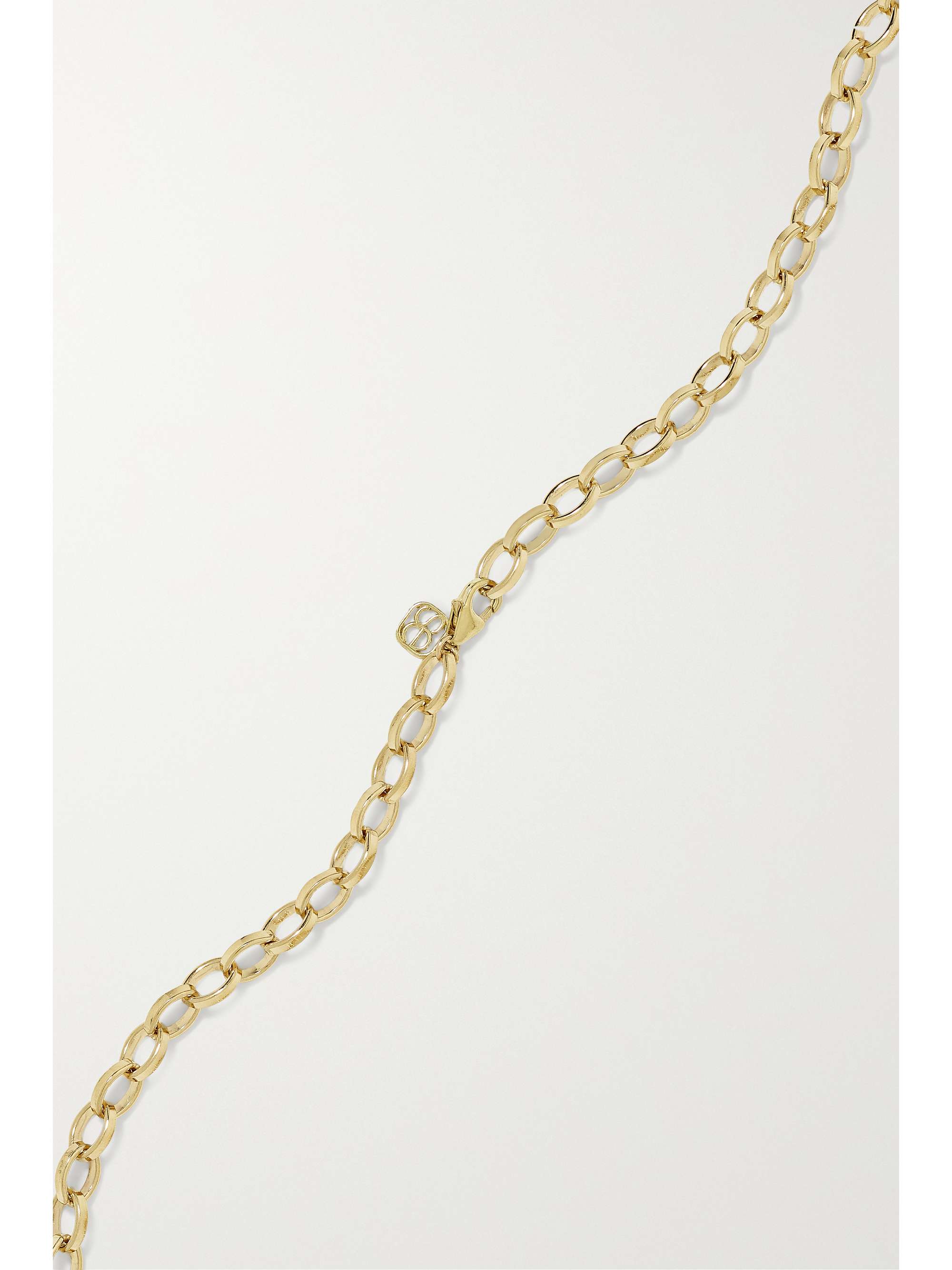 SYDNEY EVAN Horseshoe 14-karat gold multi-stone necklace