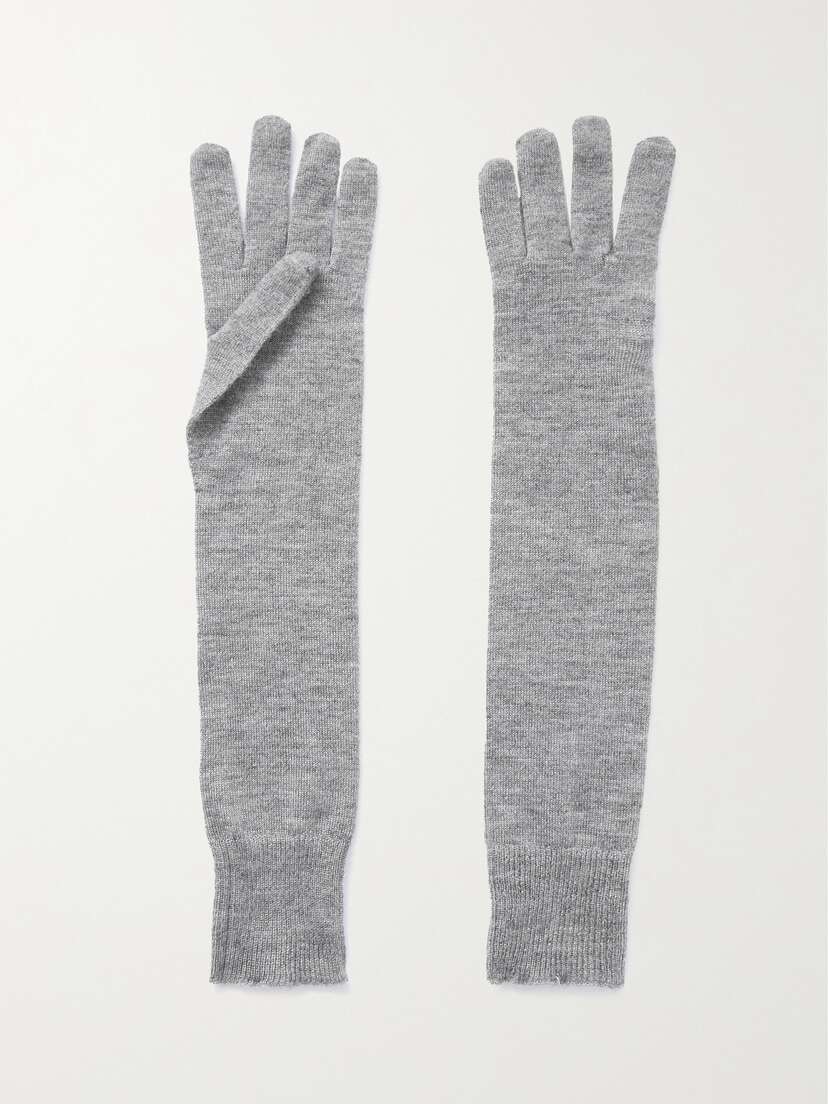 Alaïa Cashmere And Silk-blend Gloves