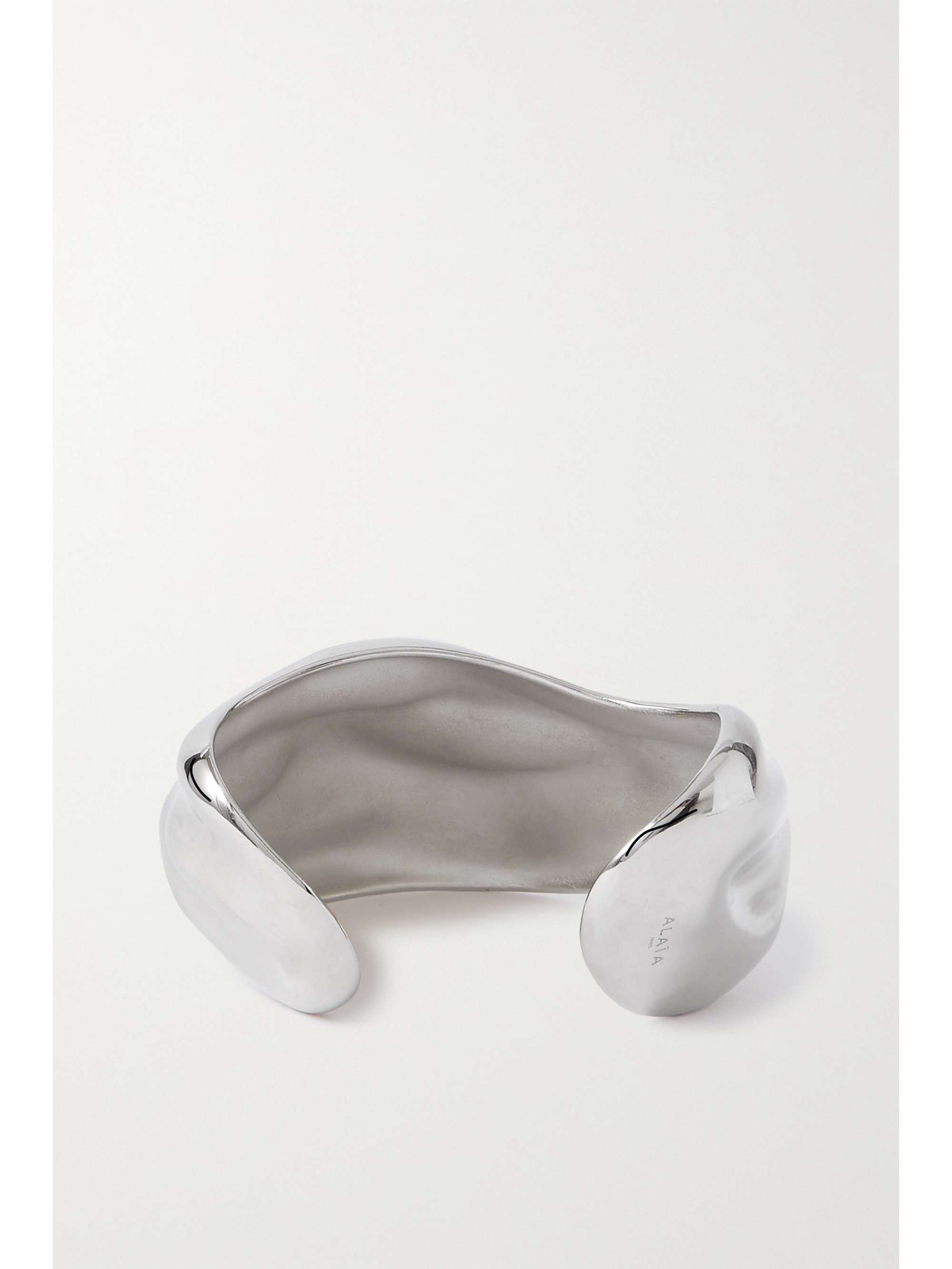 ALAÏA Silvertone cuff NETAPORTER