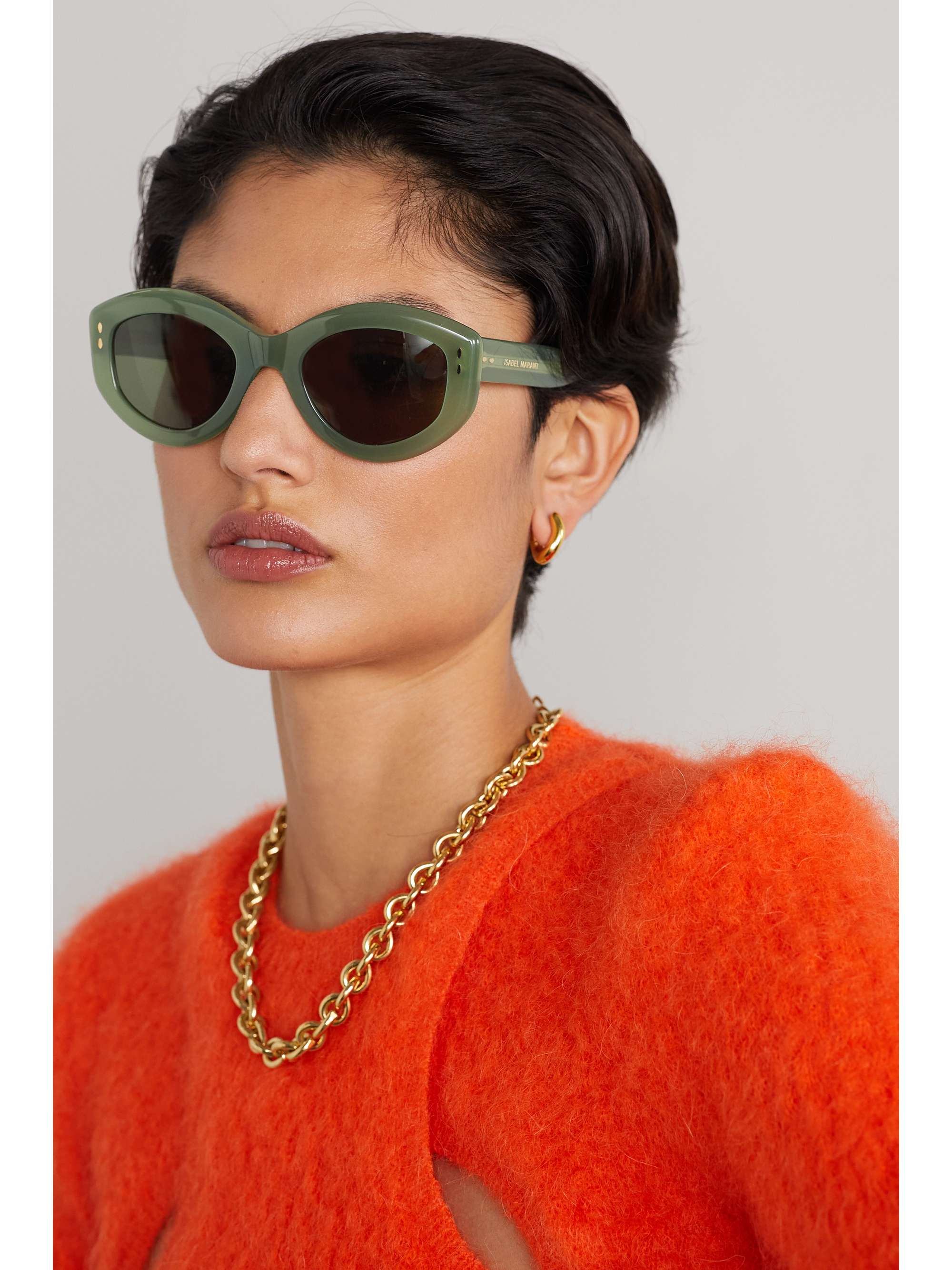 ISABEL MARANT EYEWEAR Oval-frame acetate sunglasses