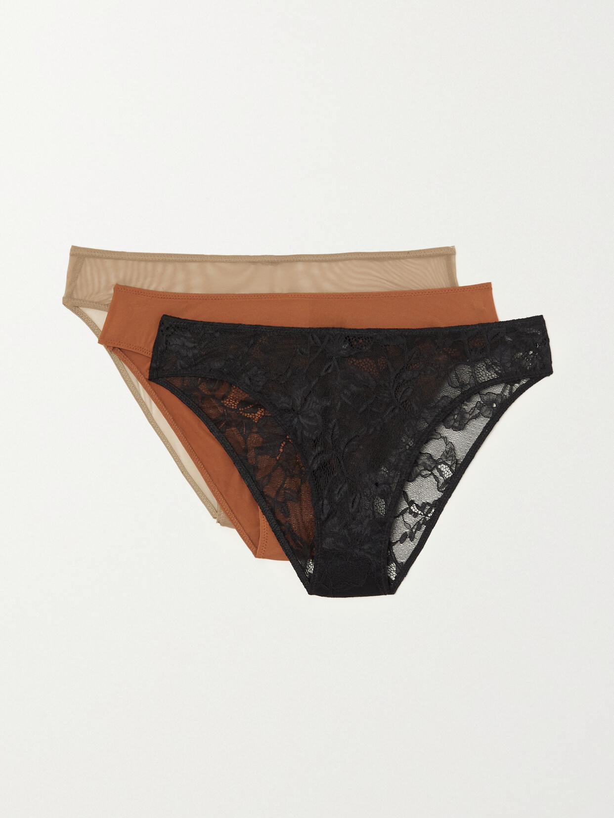 Skims - Set Of Three Briefs - Bronze Multi