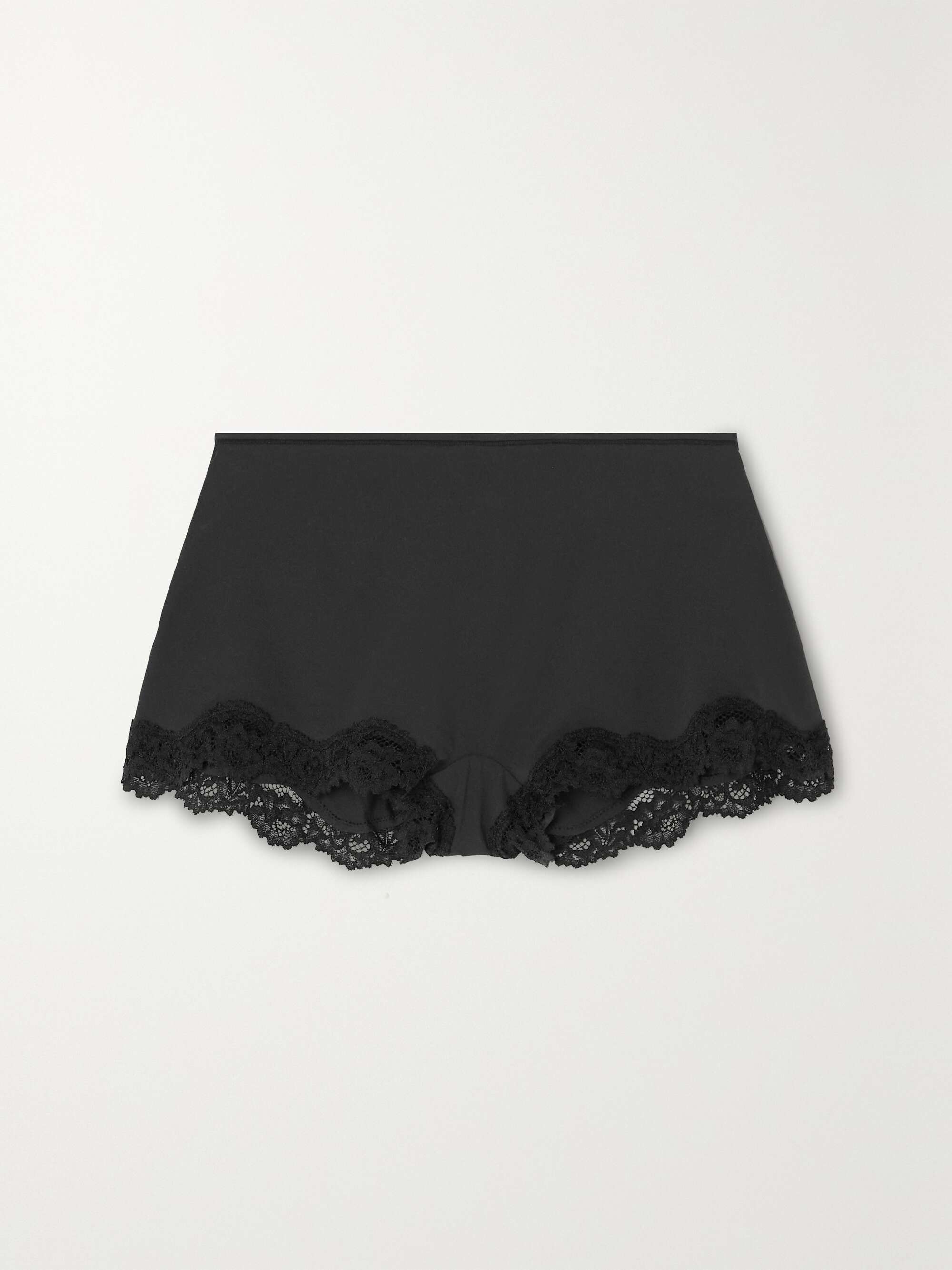 SKIMS Fits Everybody lace trimmed stretch boy shorts Onyx NET
